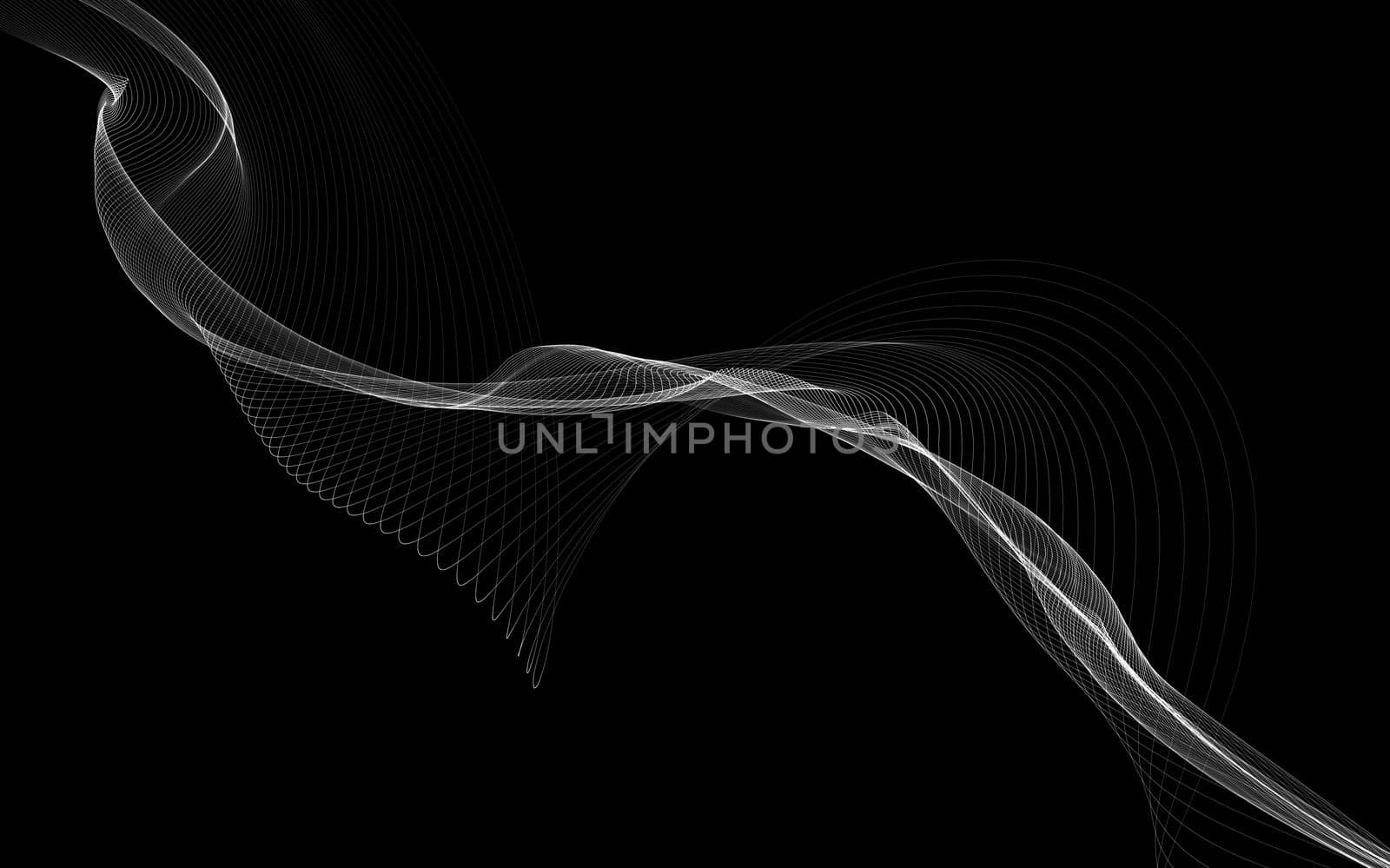 Dark abstract background with a glowing abstract waves, abstract background