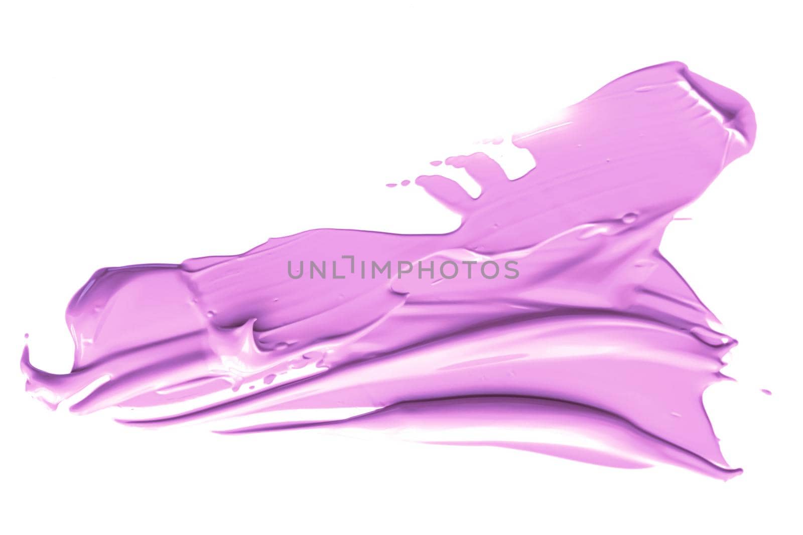 Pastel purple beauty swatch, skincare and makeup cosmetic product sample texture isolated on white background, make-up smudge, cream cosmetics smear or paint brush stroke closeup