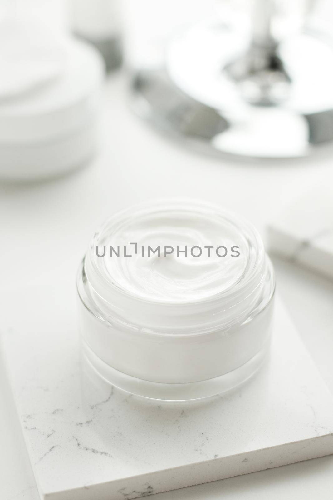 Beauty, anti-age cream and body care concept - Luxury skincare cosmetics in a bathroom