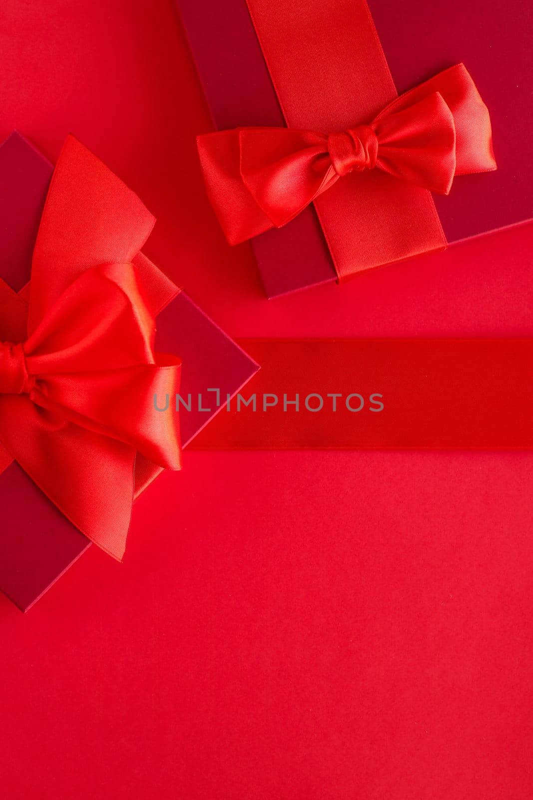 Romantic celebration, lifestyle and birthday present concept - Luxury holiday gifts on red