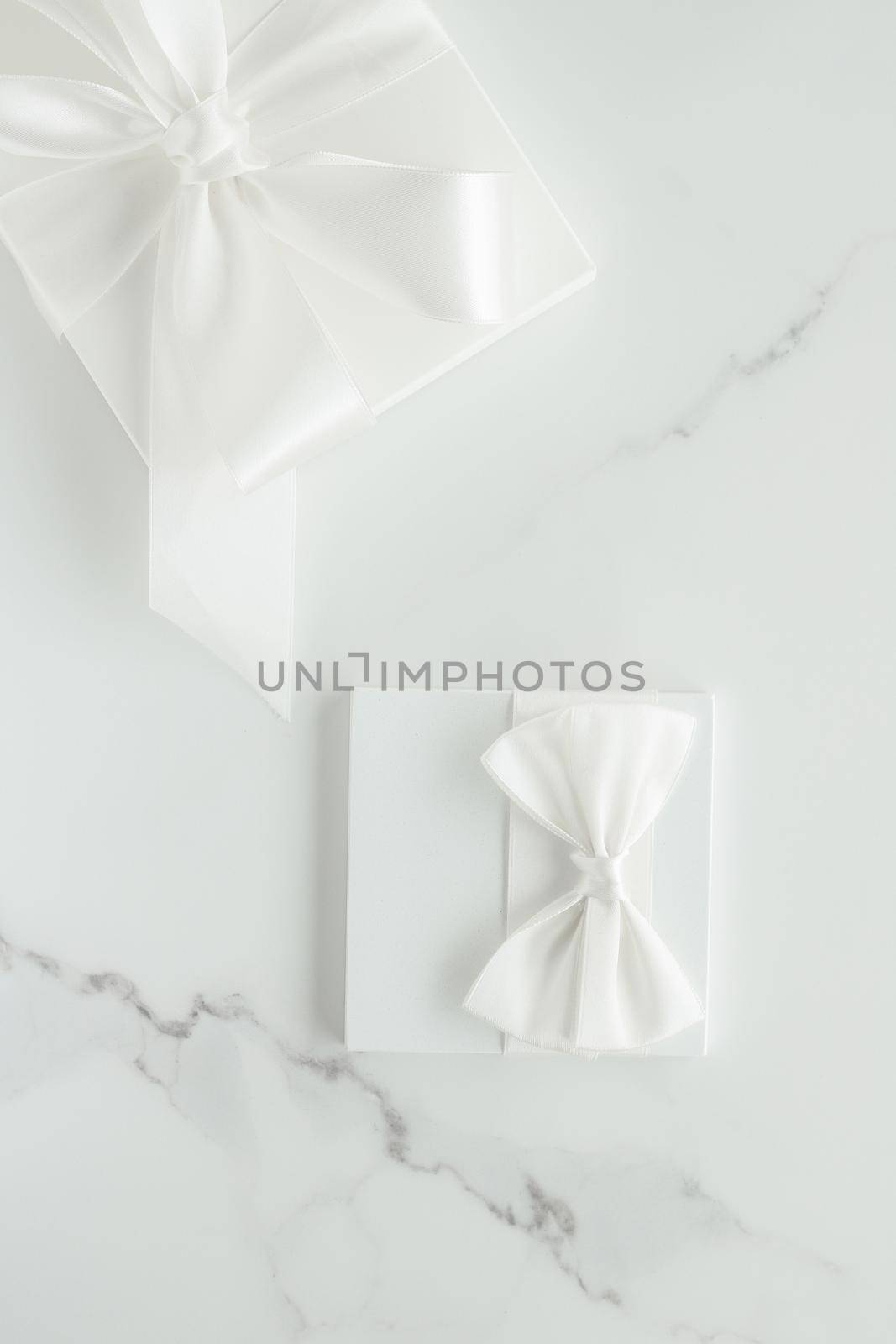 Romantic celebration, lifestyle and holiday present concept - Luxury wedding gifts on marble