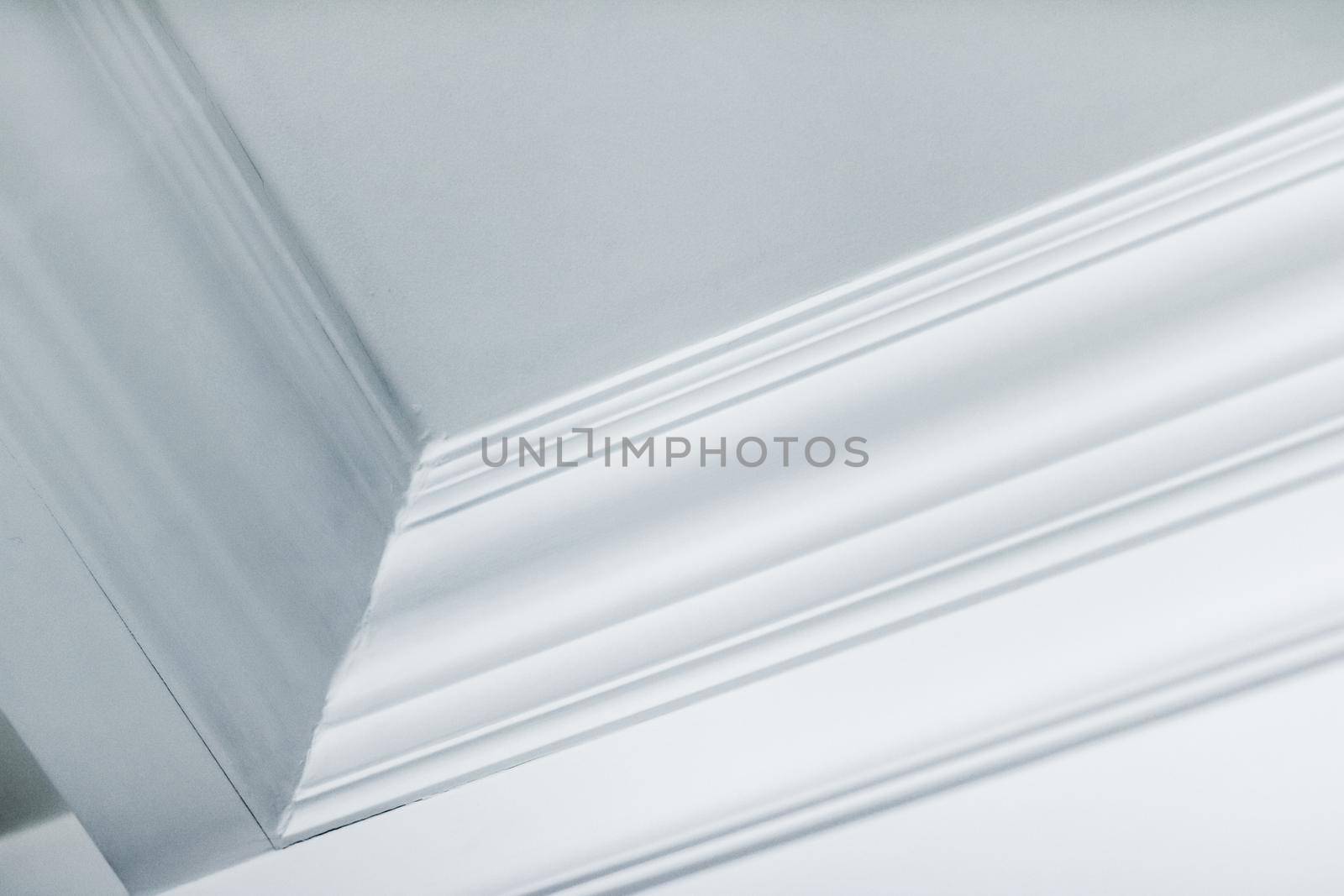 House renovation, home decoration and real estate concept - Molding on ceiling detail, interior design and architectural abstract background