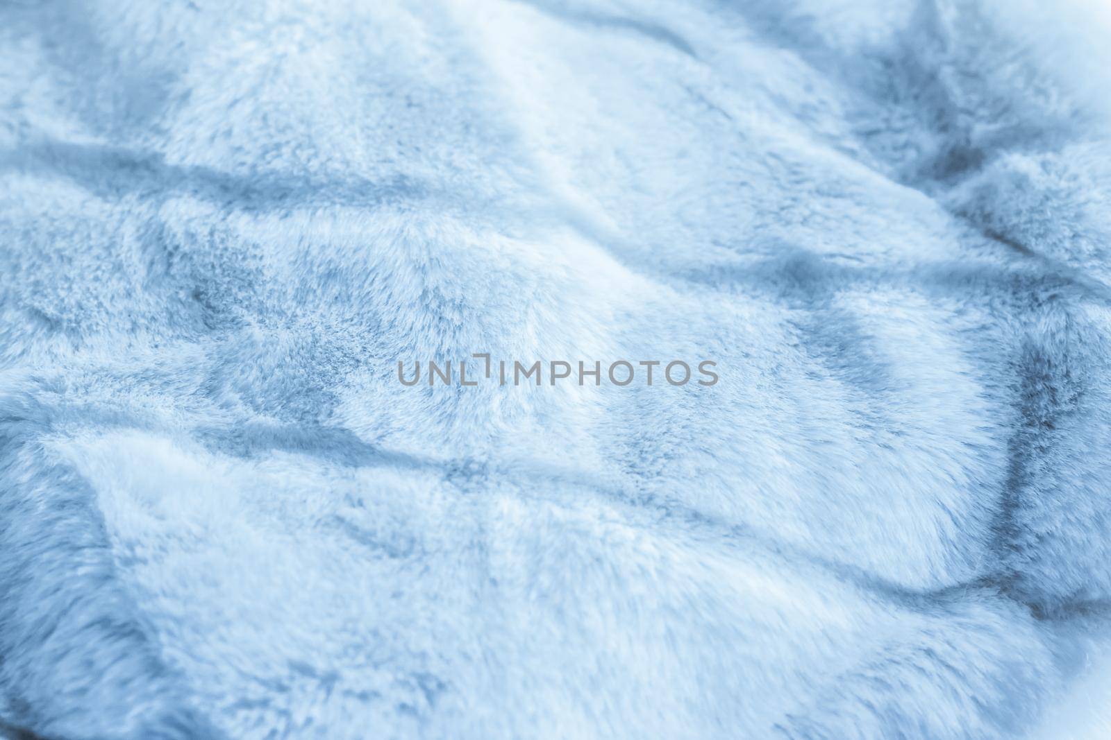 Fashion design, warm winter clothing and vintage material concept - Luxury blue fur coat texture background, artificial fabric detail