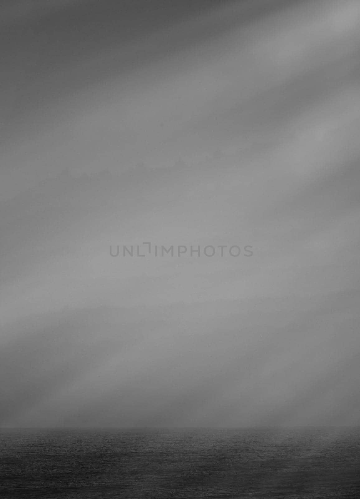 Coastal art print, monochrome and seascape concept - Atlantic ocean coast scenery, fine art