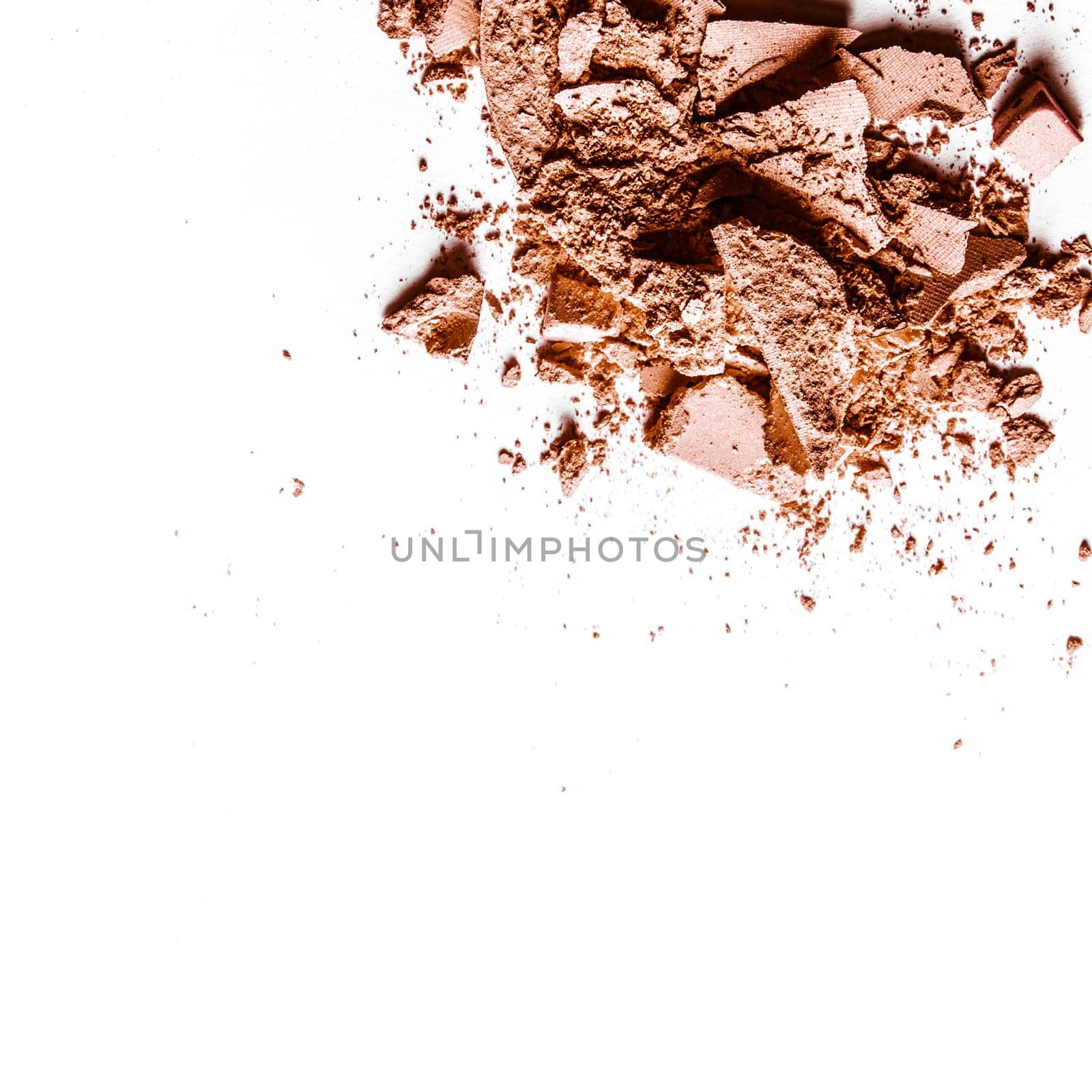 Crushed eyeshadows isolated on white background by Anneleven