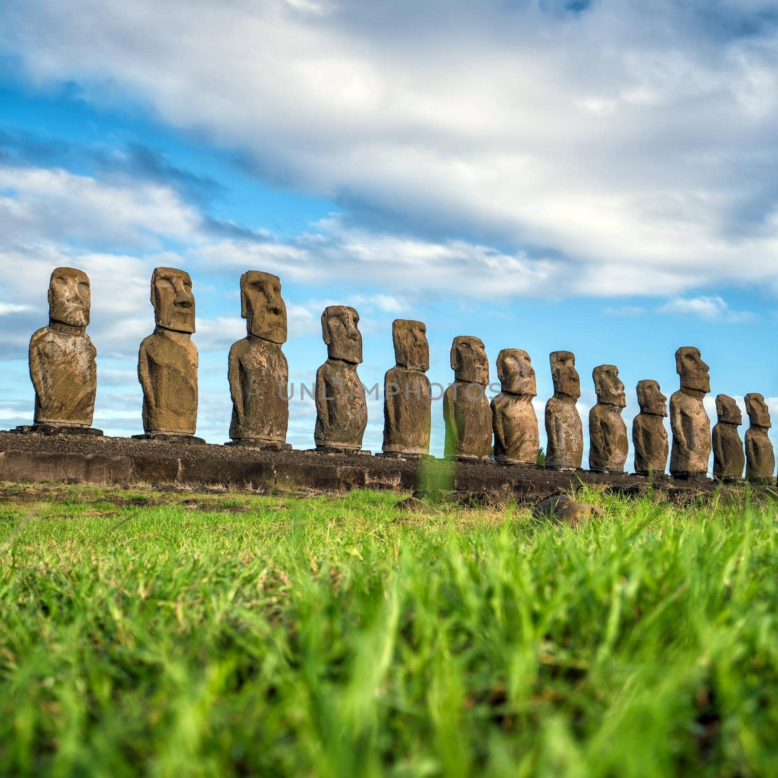 Moais at Ahu Tongariki in Easter island by f11photo