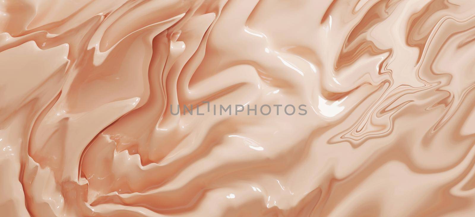 Cosmetic foundation cream texture background 3D render