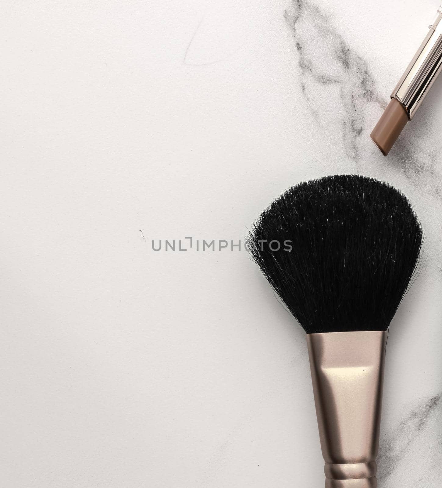 Make-up and cosmetics products on marble, flatlay background by Anneleven