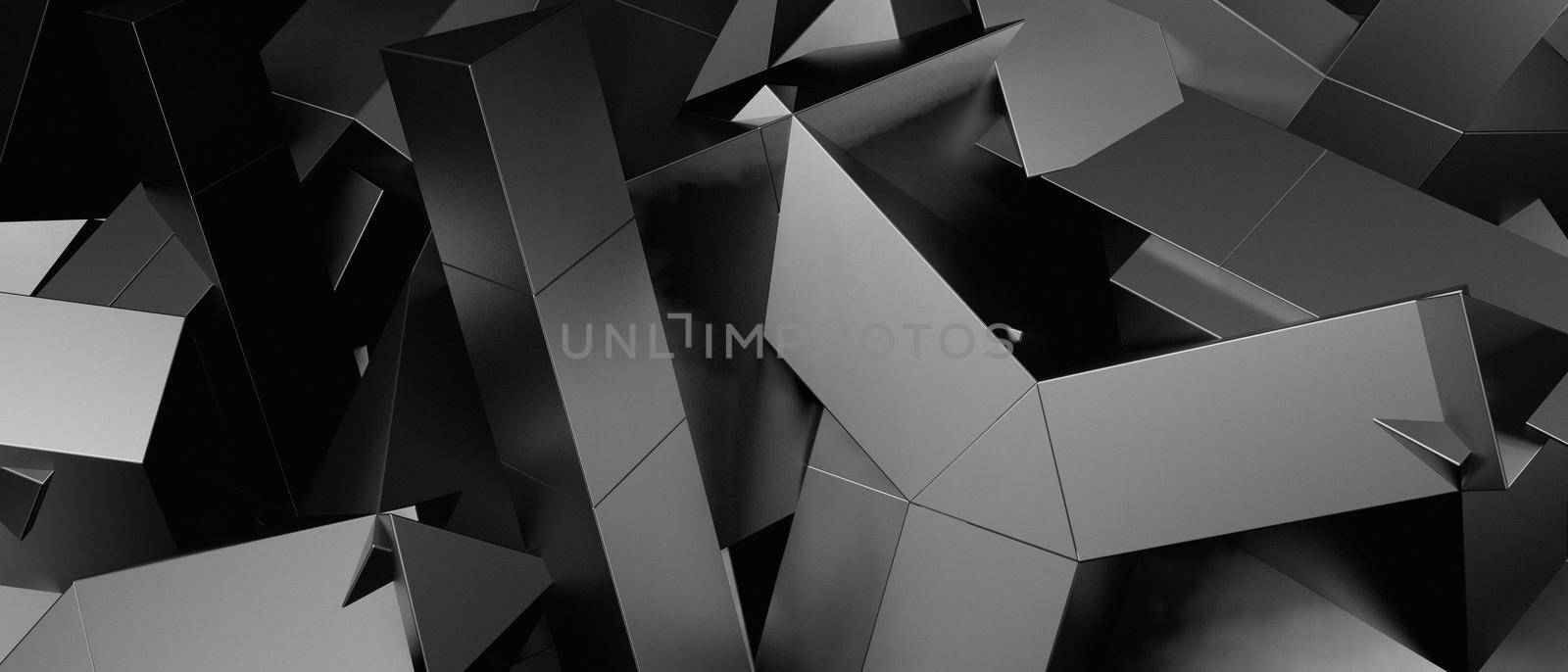Abstract Amazing 3D Geometric Chaos Future Light Grey Abstract Background 3D Render by yay_lmrb