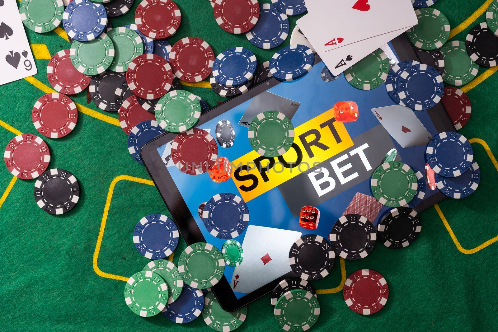 bets online at bookmakers website. smartphone, poker.