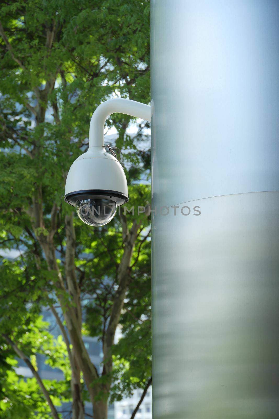 CCTV security camera operating outdoor ,