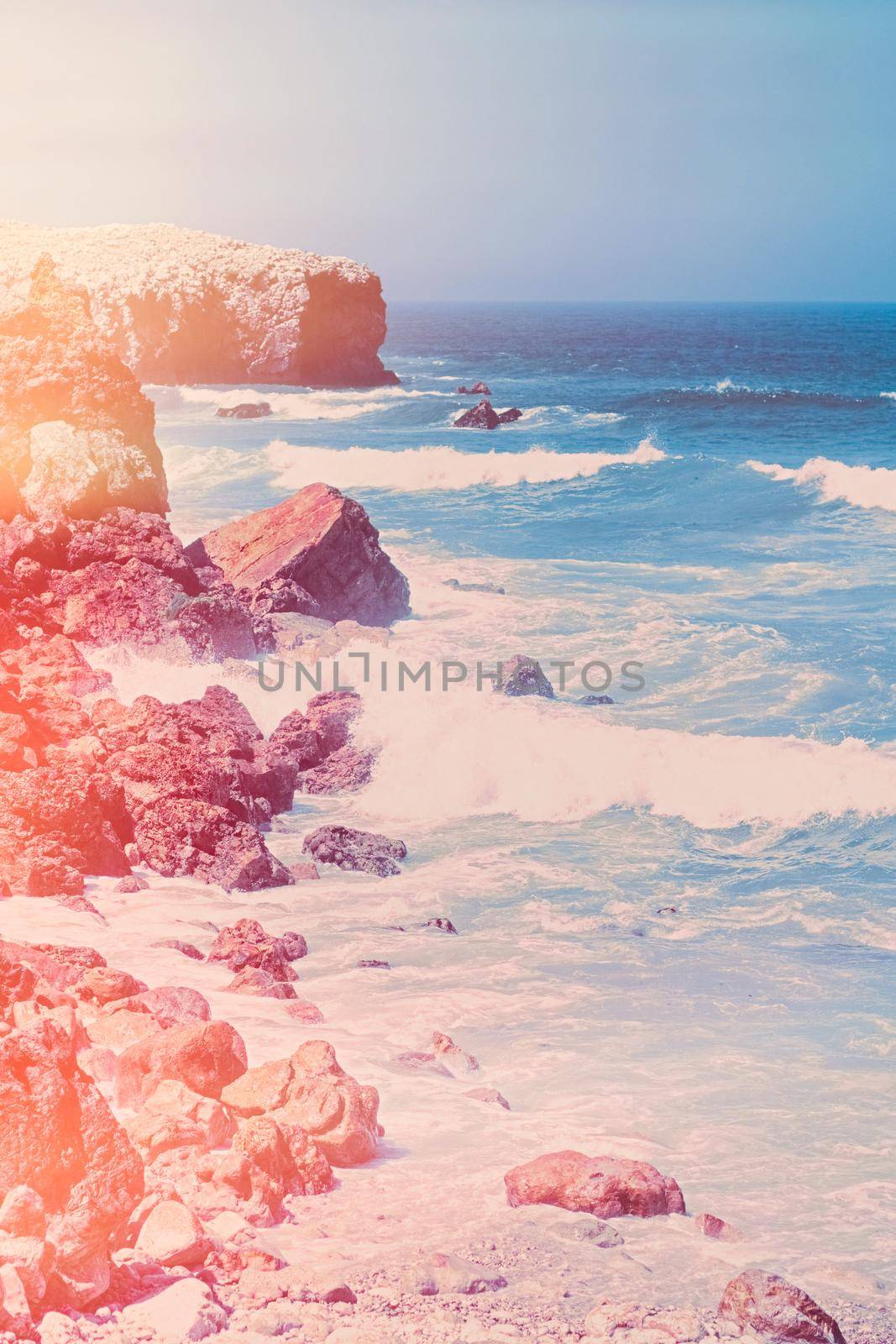 Coastal art print, holiday destination and travel concept - Dreamy ocean coast in summer