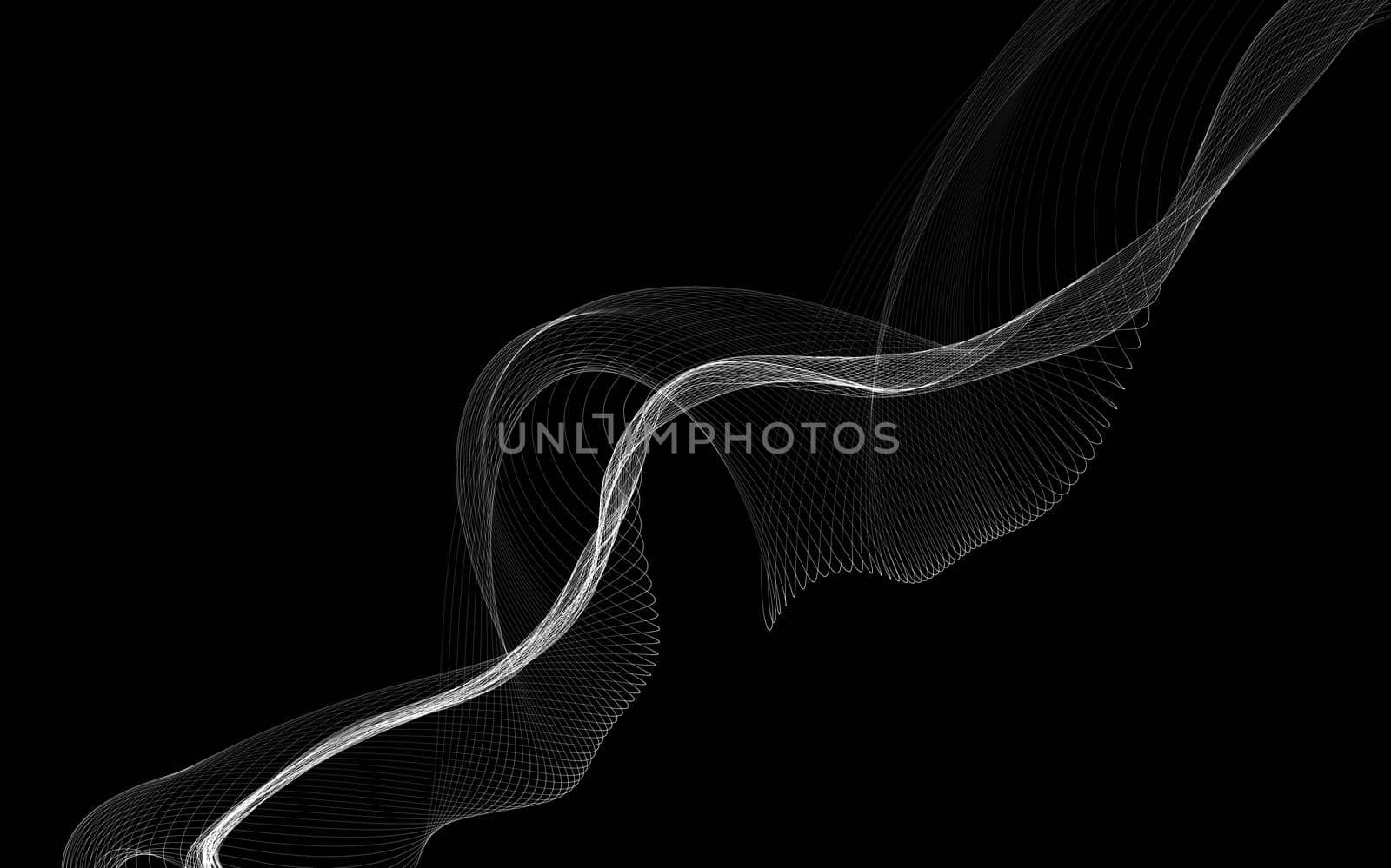 Dark abstract background with a glowing abstract waves, abstract background