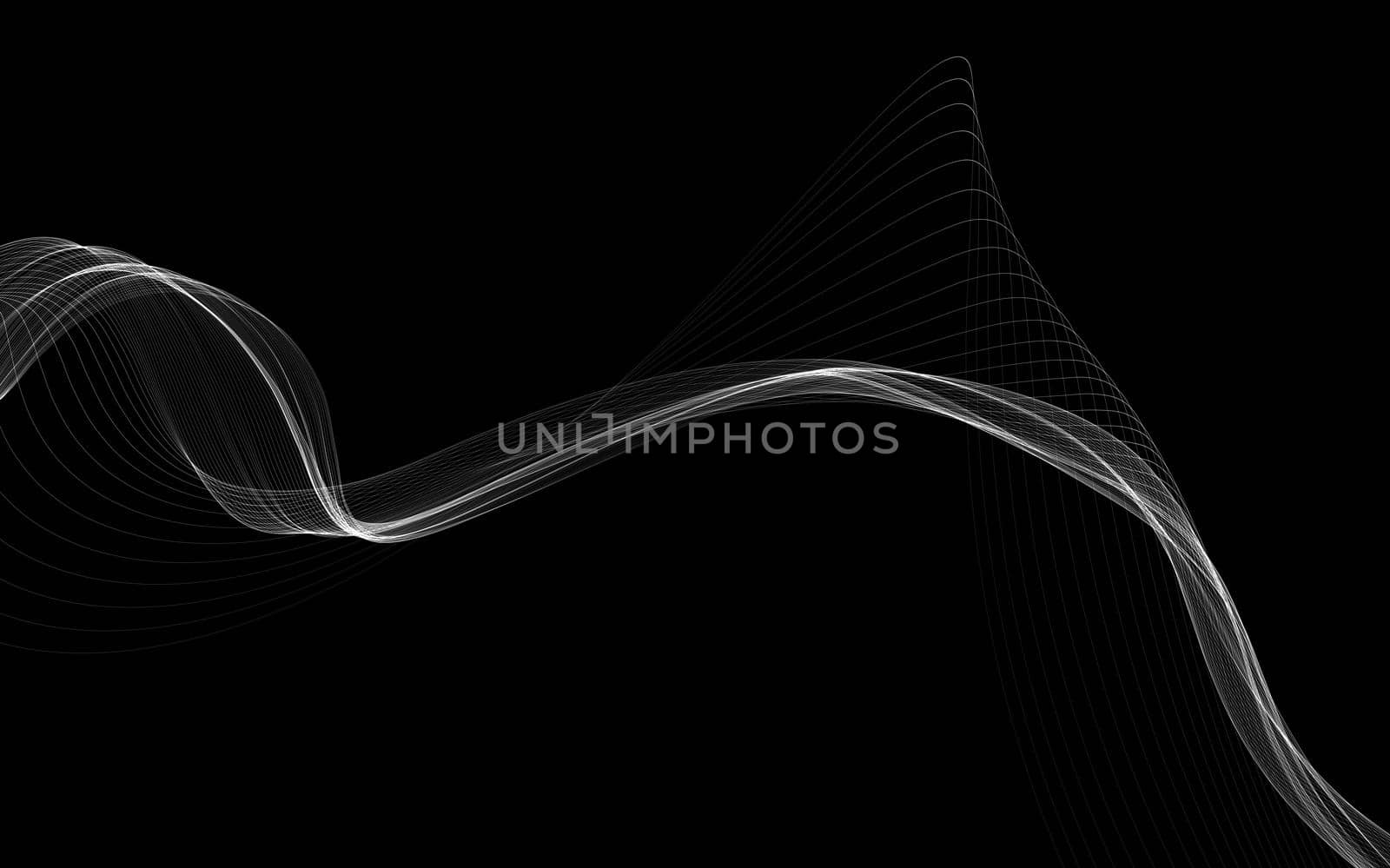 Dark abstract background with a glowing abstract waves by teerawit