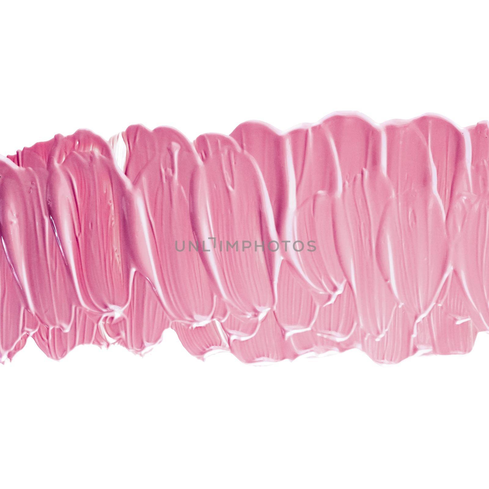 Cosmetic products, fashion and beauty concept - Lipstick smudge texture isolated on white background, art of make-up