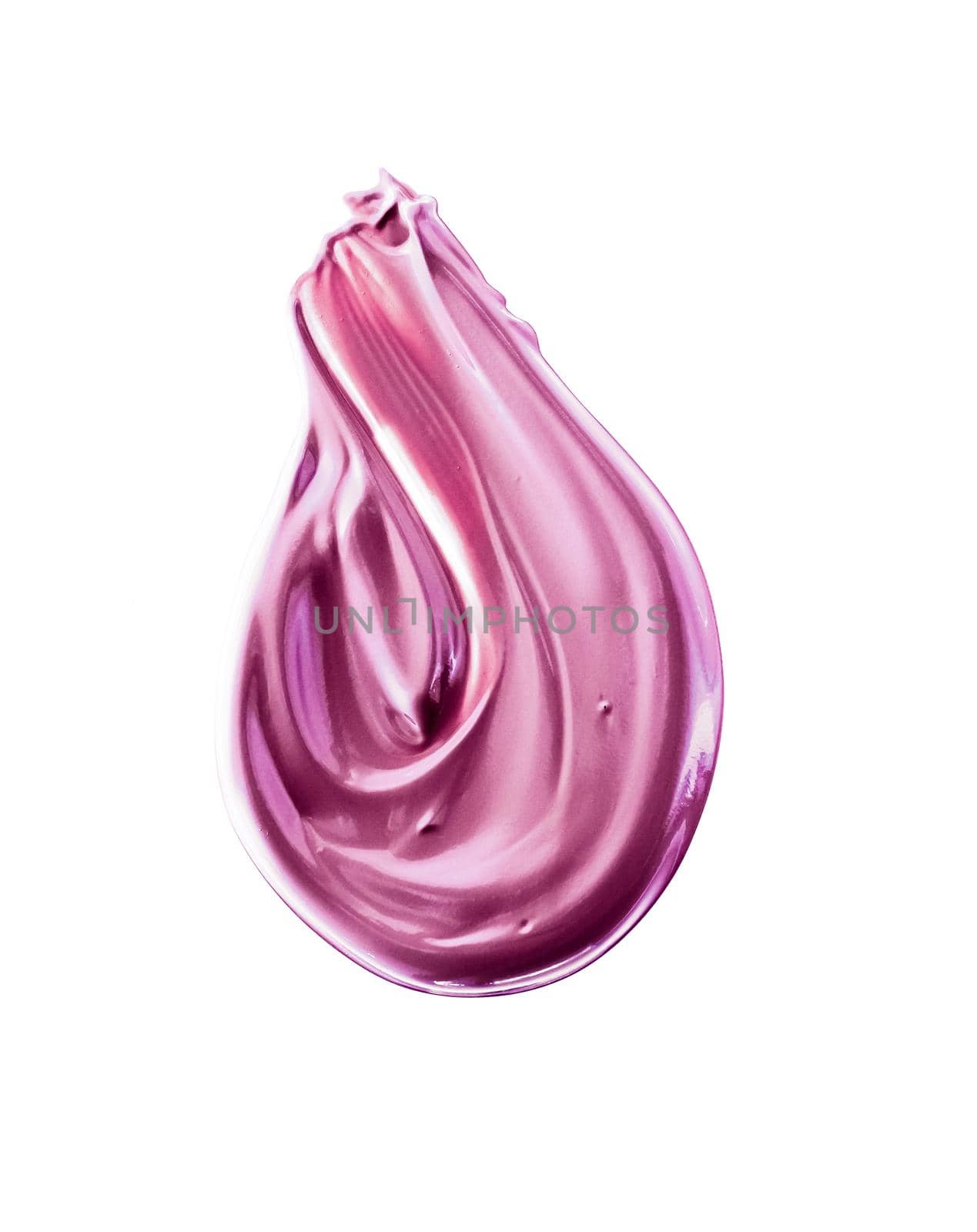 Cosmetic products, fashion and beauty concept - Lipstick smudge texture isolated on white background, art of make-up