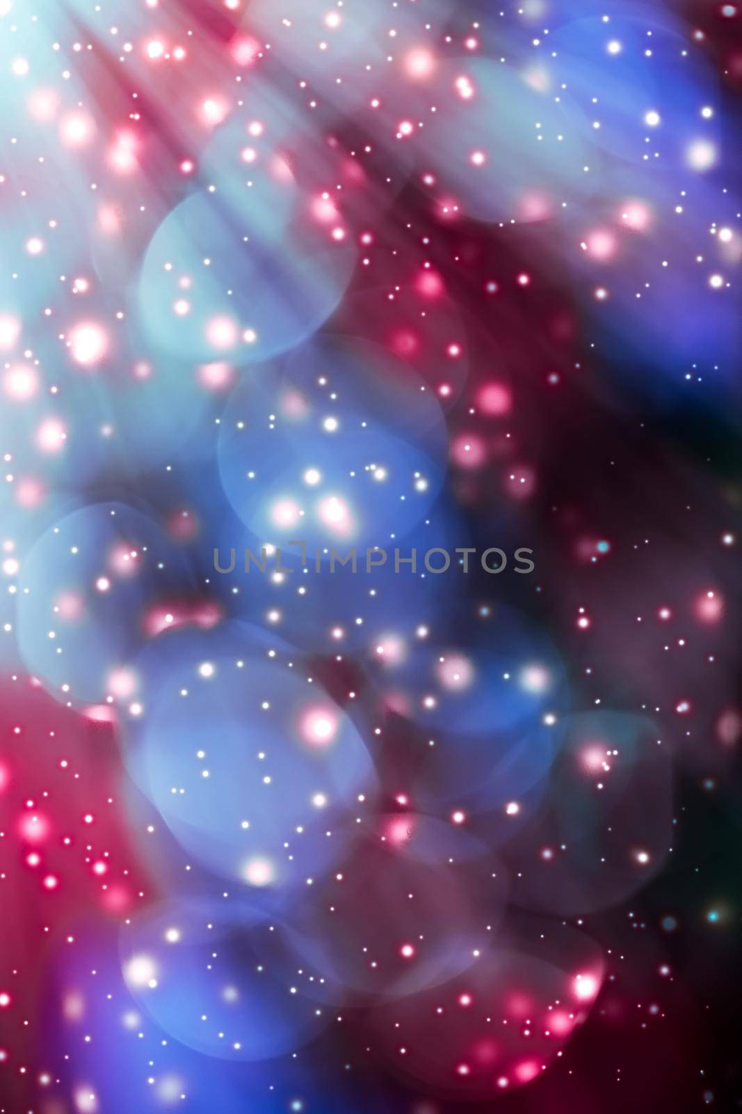 Abstract cosmic starry sky lights and shiny glitter, luxury holiday background by Anneleven