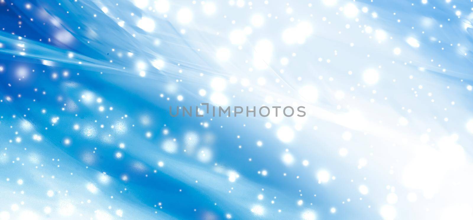 Christmas card, New Years Eve and winter beauty art concept - Holiday brand abstract background, blue digital design with glowing snow