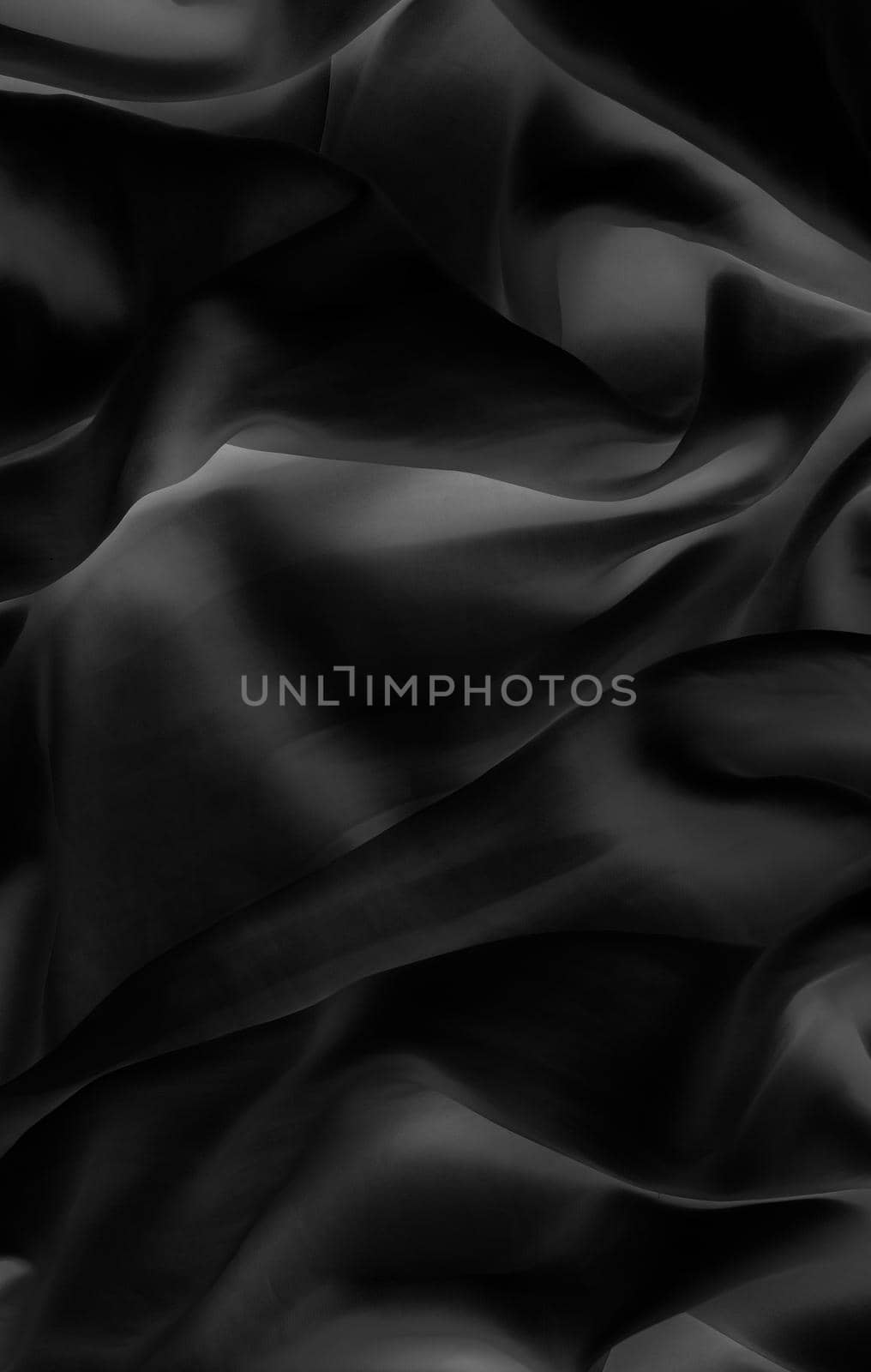 Luxury black soft silk flatlay background texture, holiday glamour abstract backdrop by Anneleven