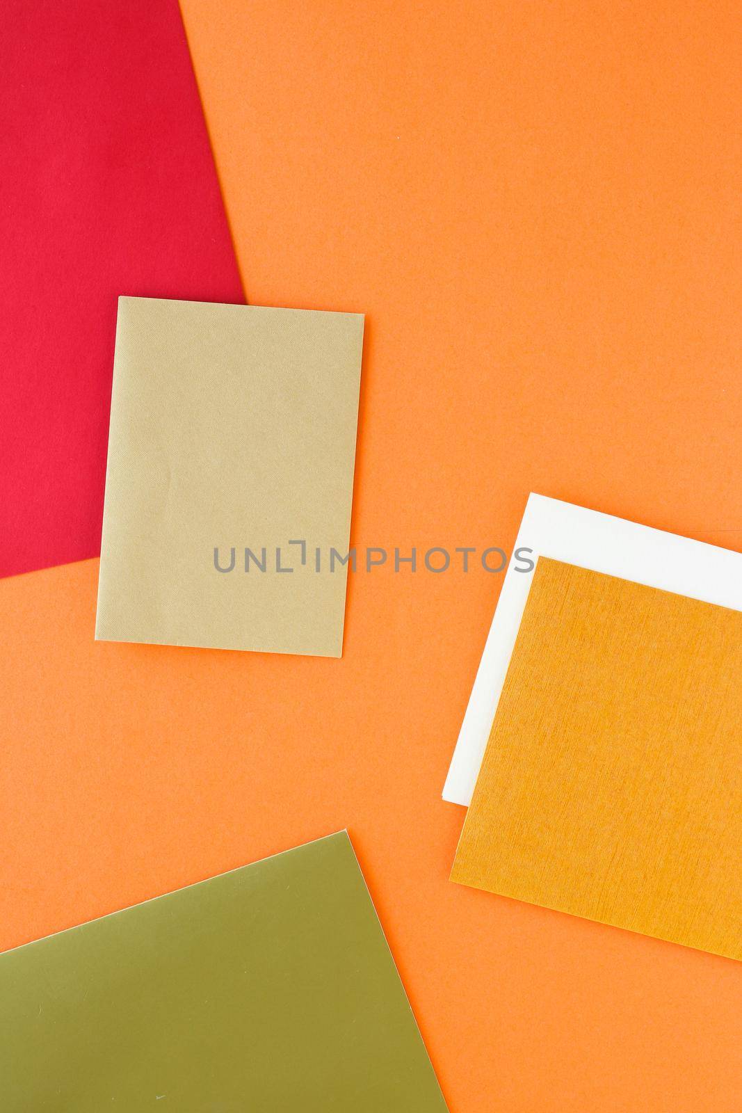 Set of paper stationery for business brand, flatlay mockup by Anneleven