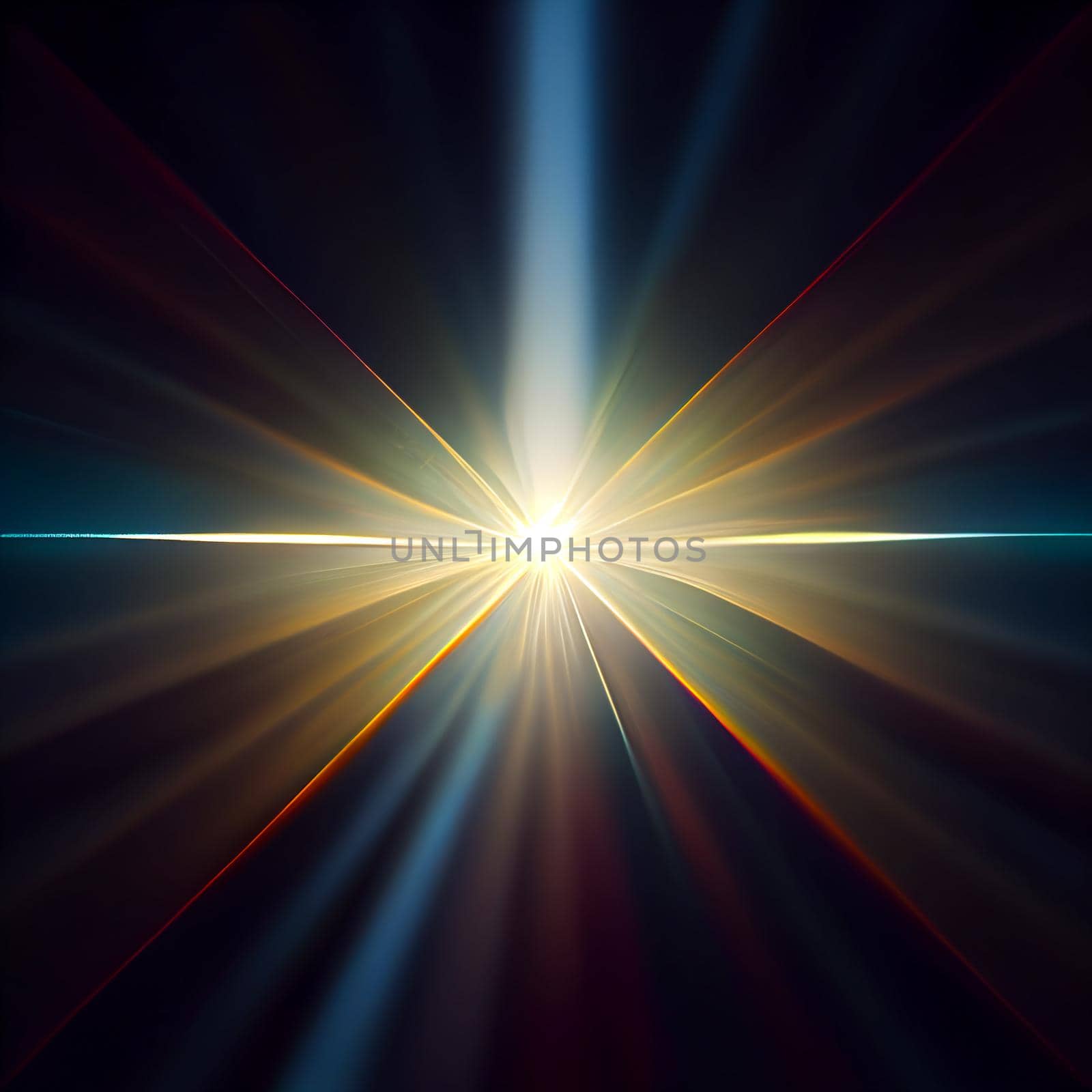 Light Lens flare on black background. Lens flare with bright light isolated with a black background. Used for textures and materials.