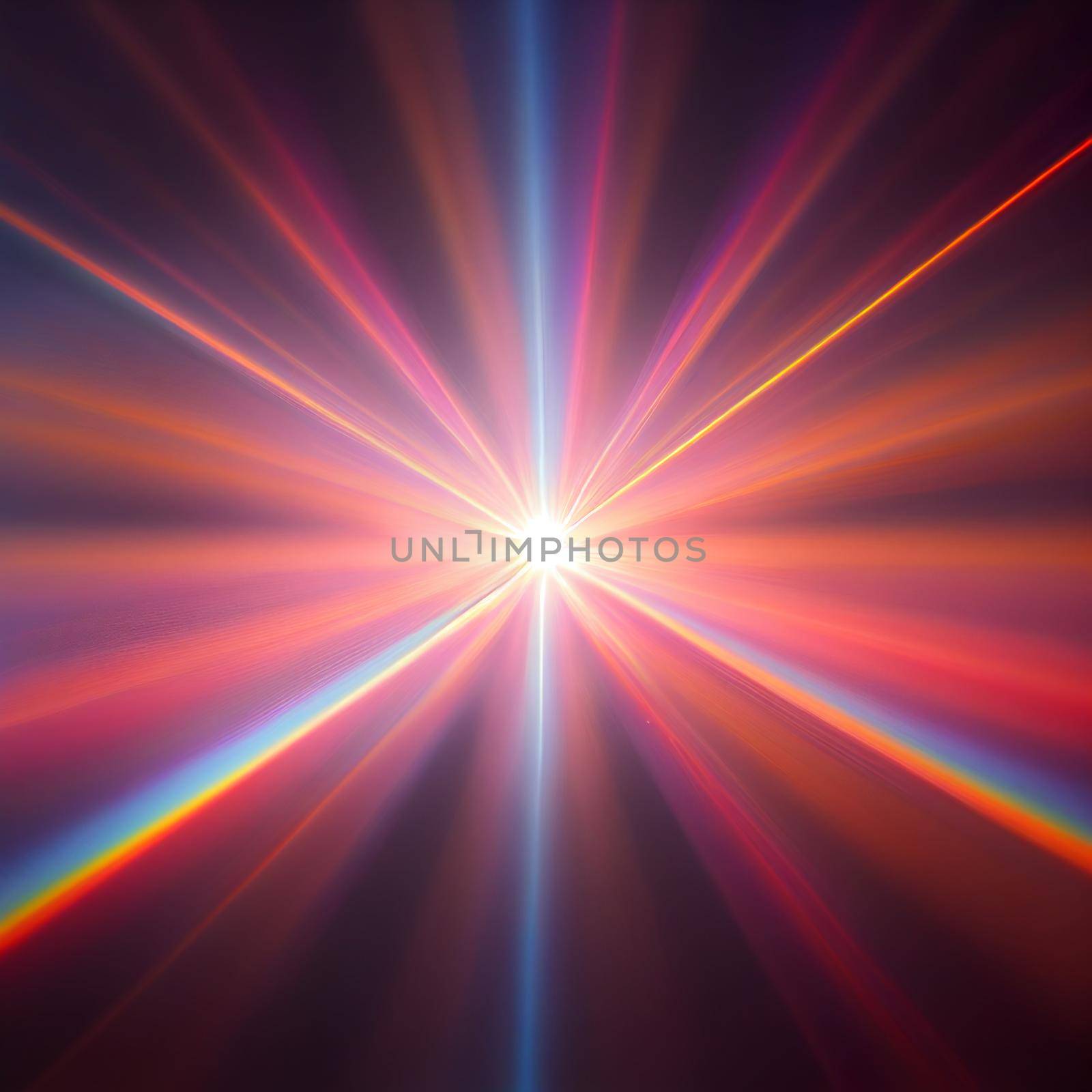 red Light Lens flare on black background. Lens flare with bright light isolated with a black background. Used for textures and materials.