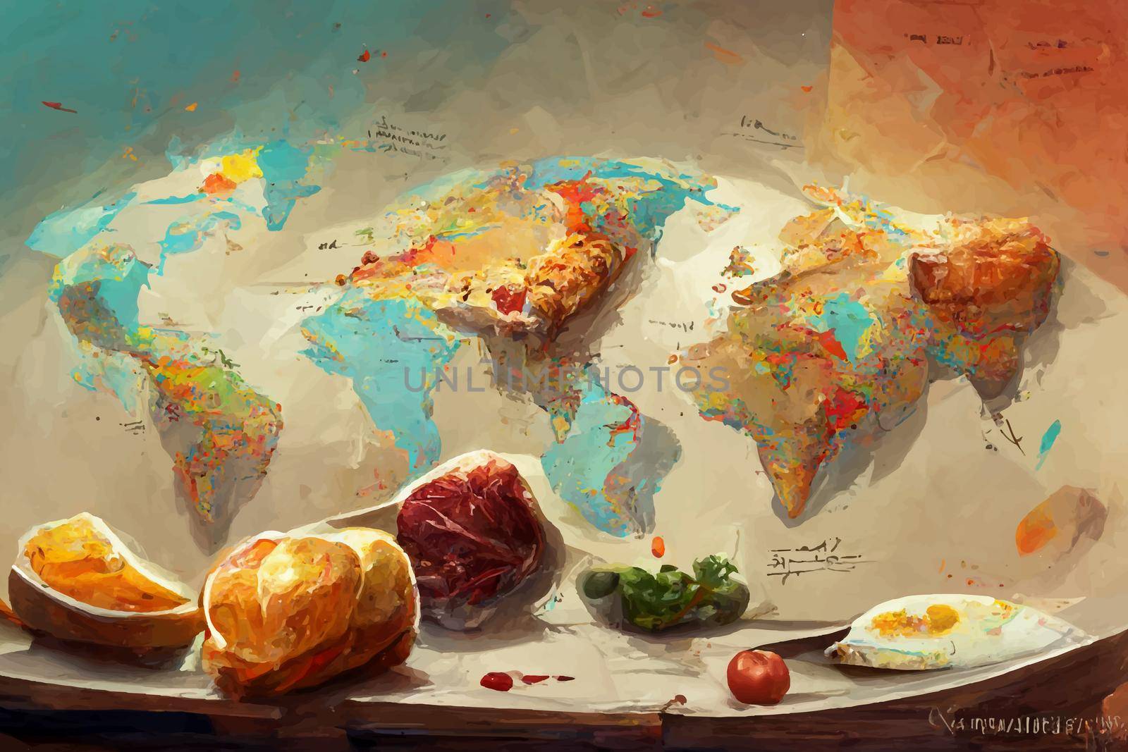 illustration world food day concept, international world food day.