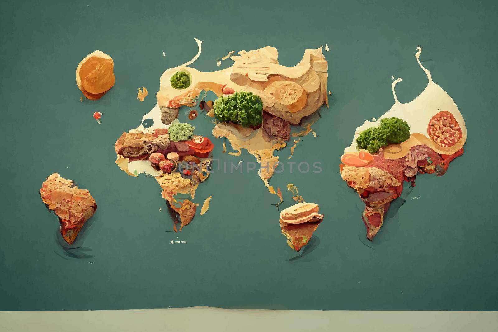 illustration world food day concept, international world food day.