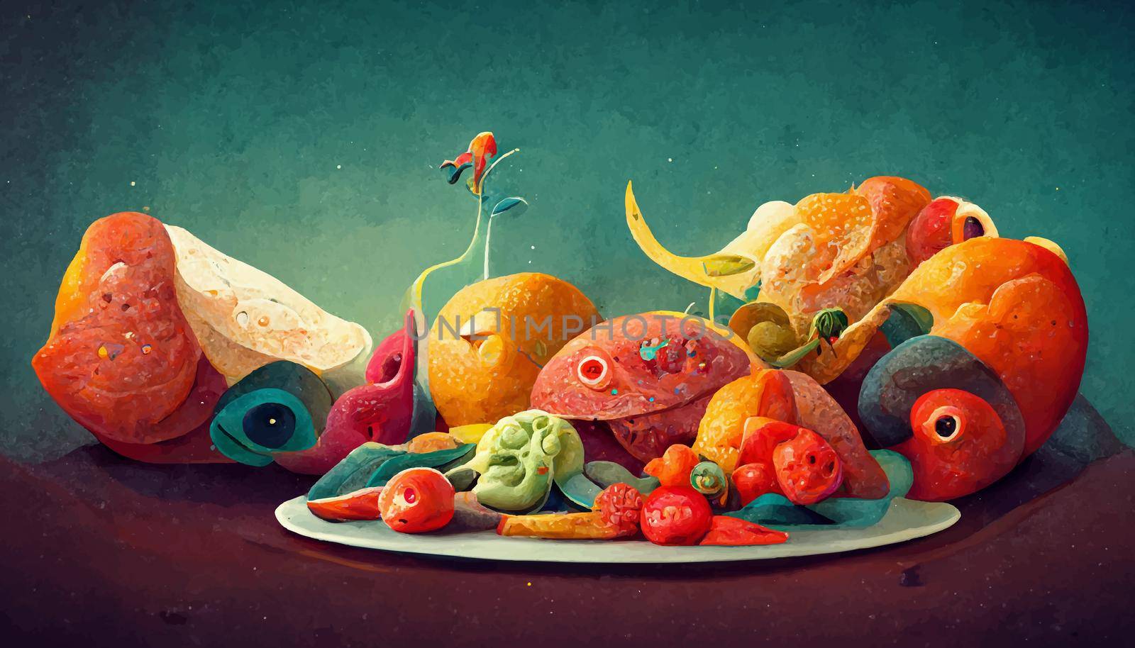 illustration world food day concept, international world food day.