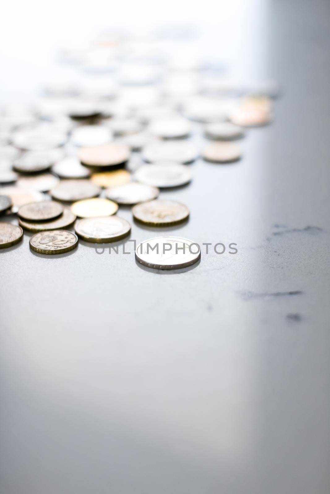 Euro coins, European Union currency by Anneleven