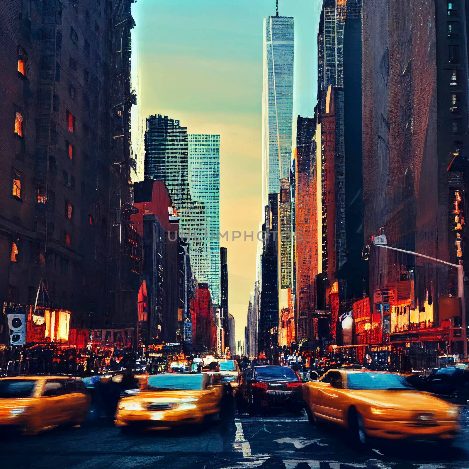 new york city realistic illustration. city architecture illustration . wallpapers cities.