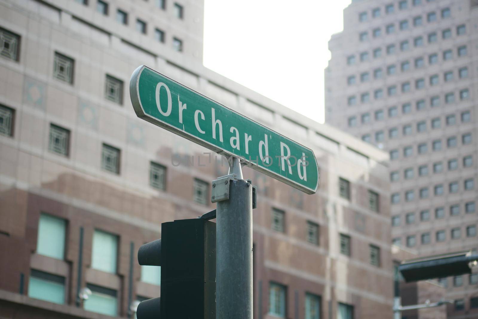 orchad road sing and buildings ,