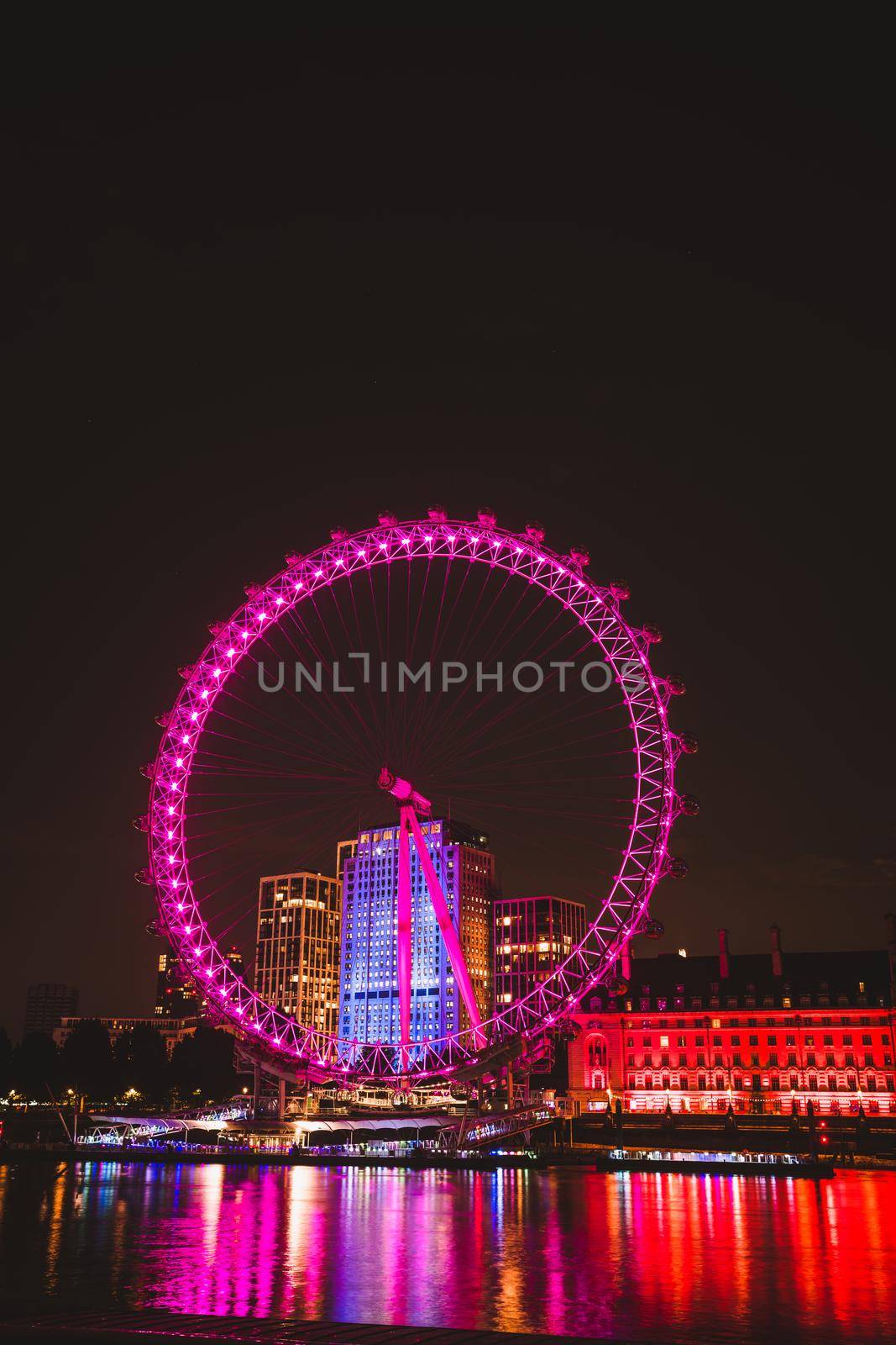 London eye at night, London by fabioxavierphotography