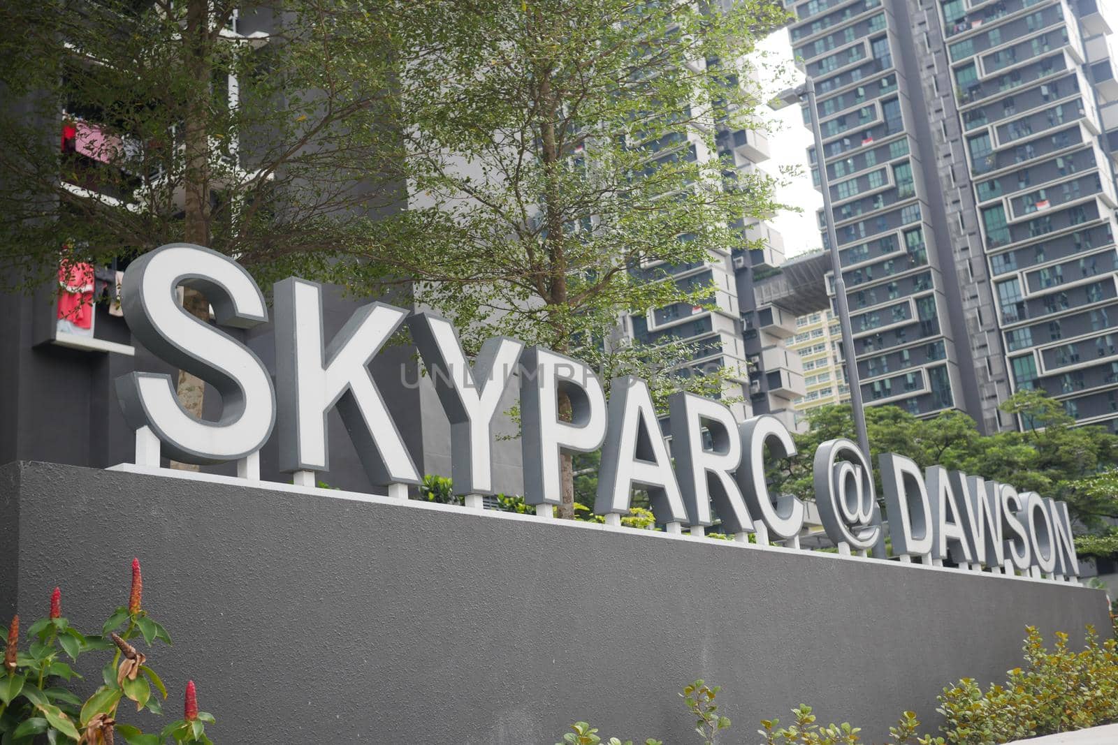Singapore dawson 22 june 2022, low angle view of SkyVille at Dawson .