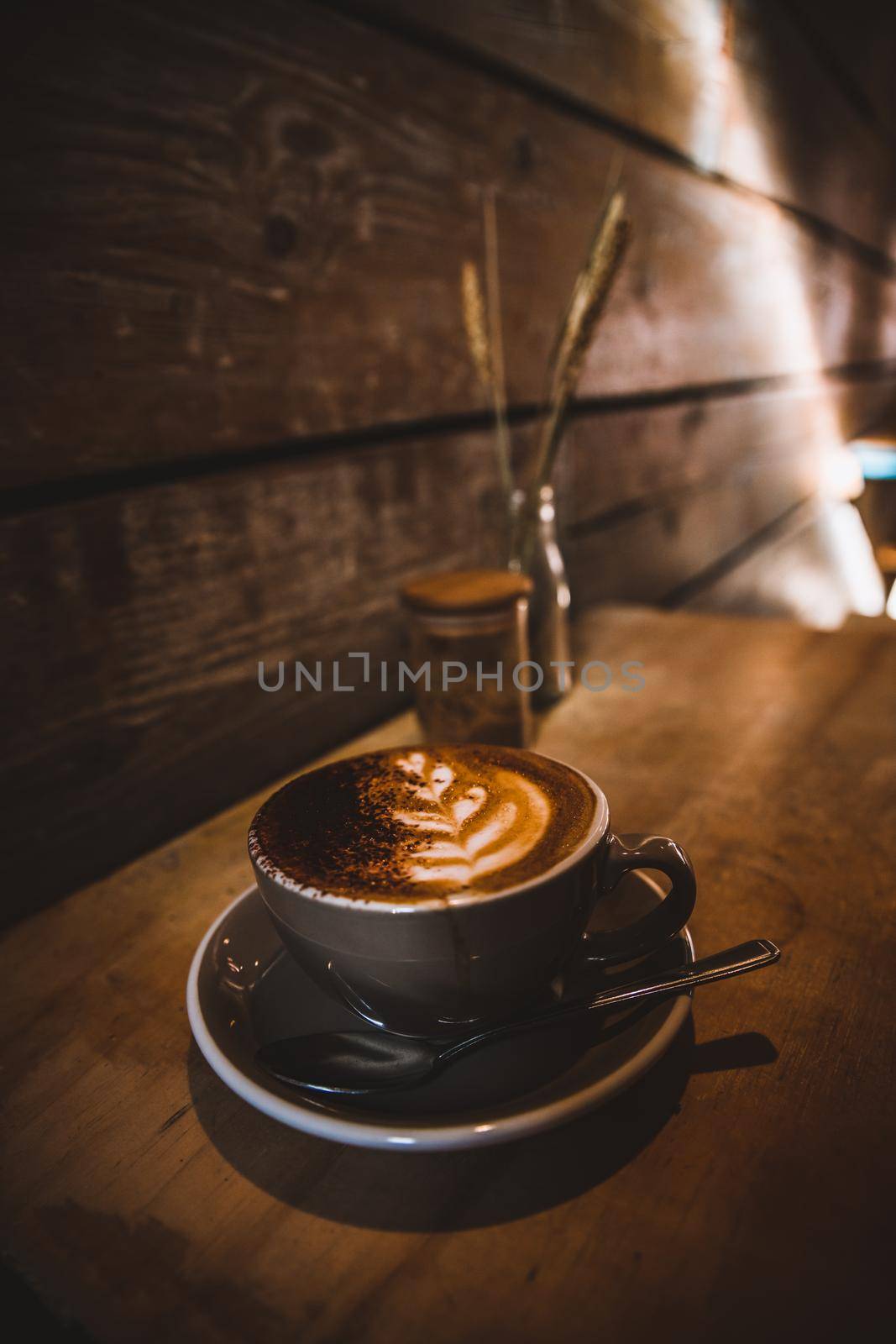 Cup of Cappuccino from coffee shop. High quality photo