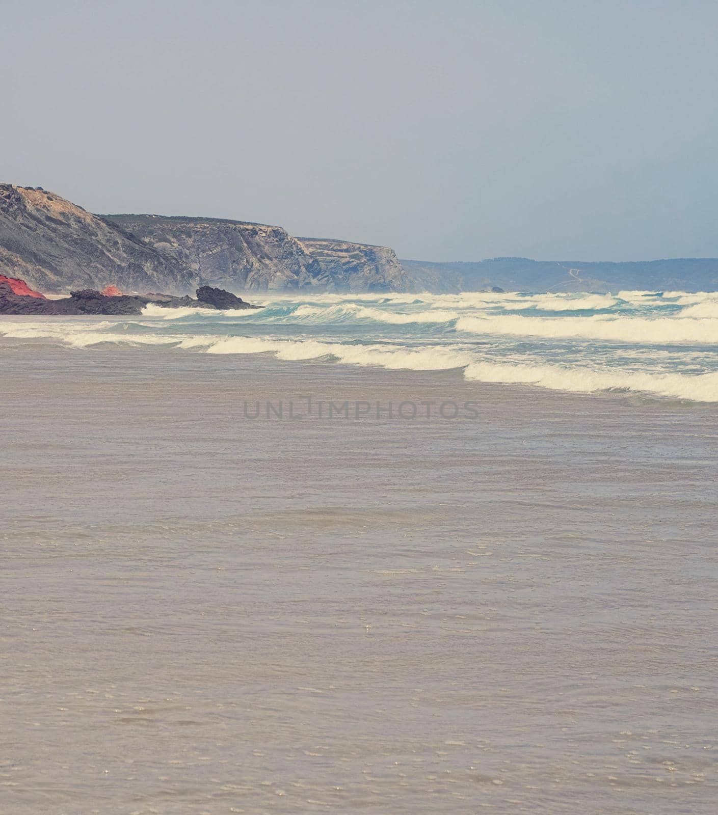 Coastal art print, holiday destination and travel concept - Atlantic ocean coast in Europe