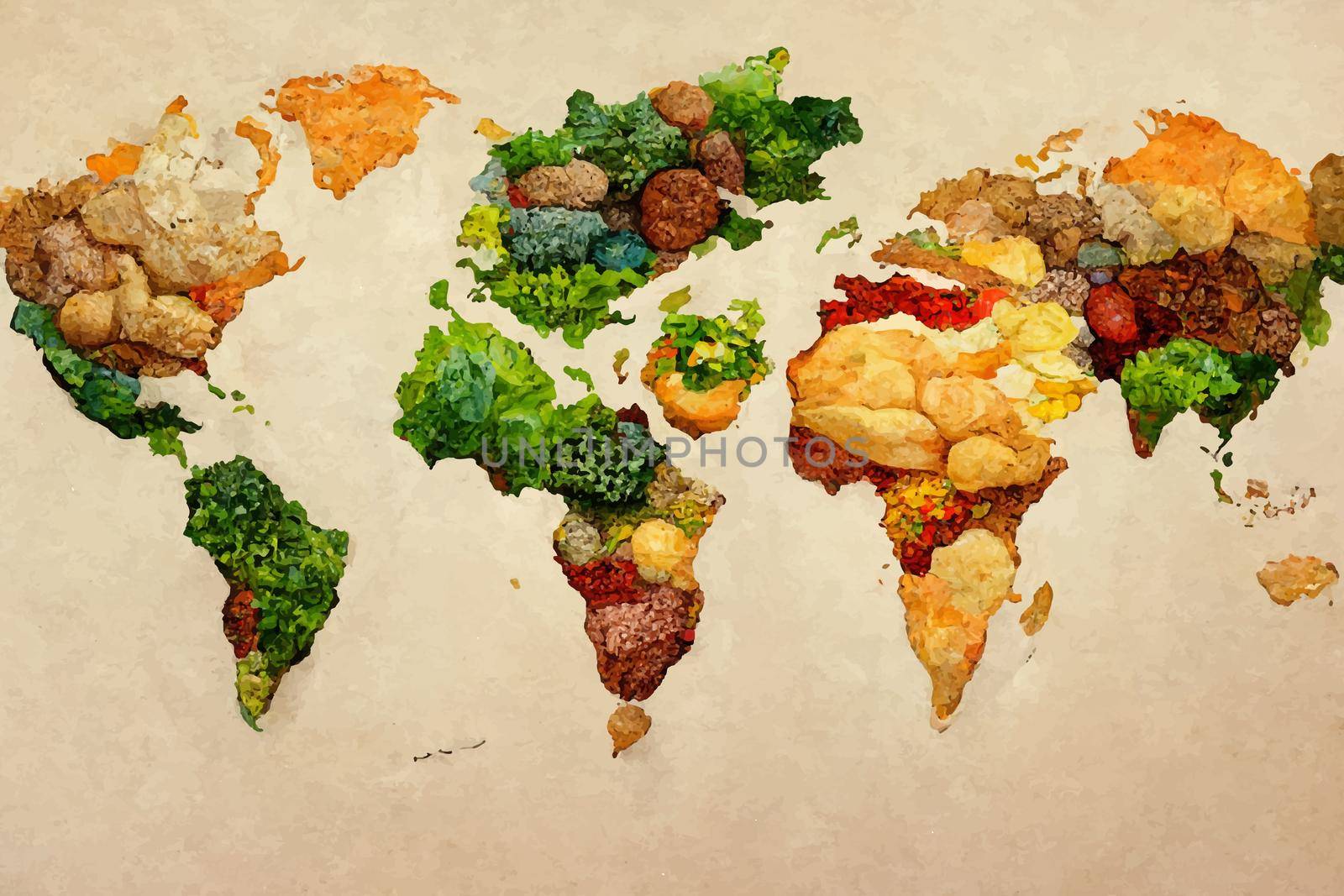 illustration world food day concept, international world food day.