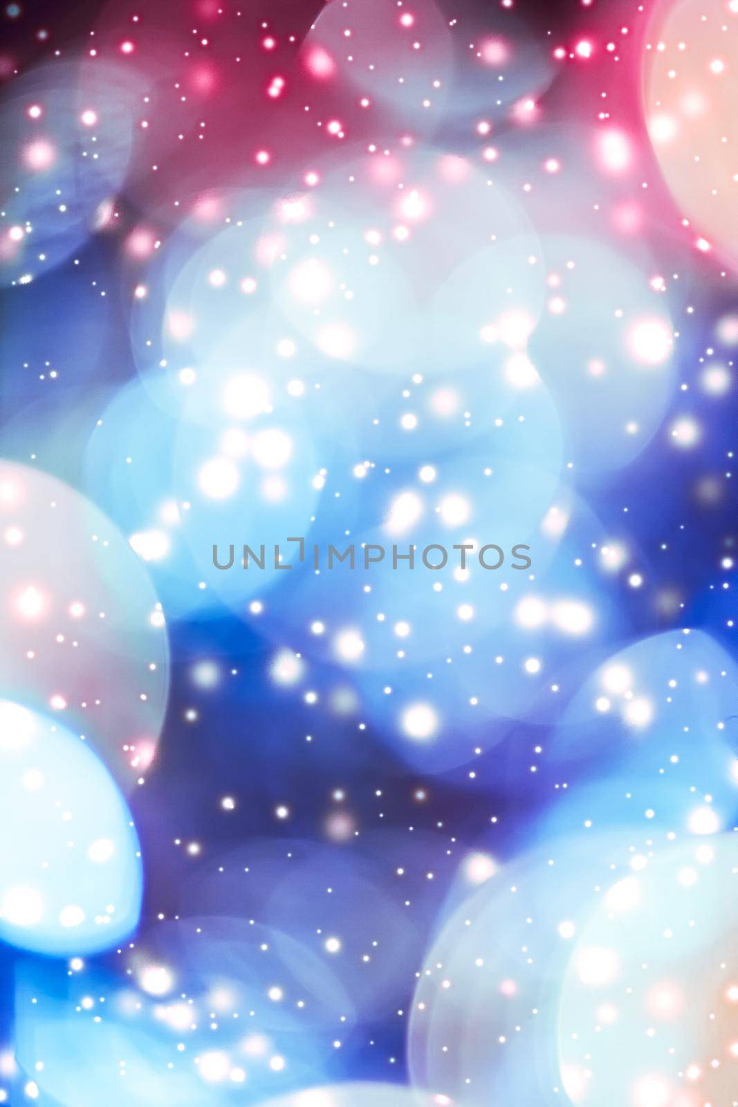 Sparkling bokeh, overlay design and cosmos texture concept - Abstract cosmic starry sky lights and shiny glitter, luxury holiday background