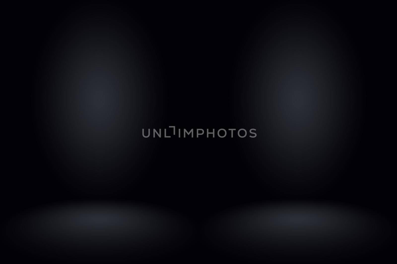 Abstract dark gray template blank space dark gradient wall.Dark gray empty room studio gradient used for montage or display your products. by Benzoix