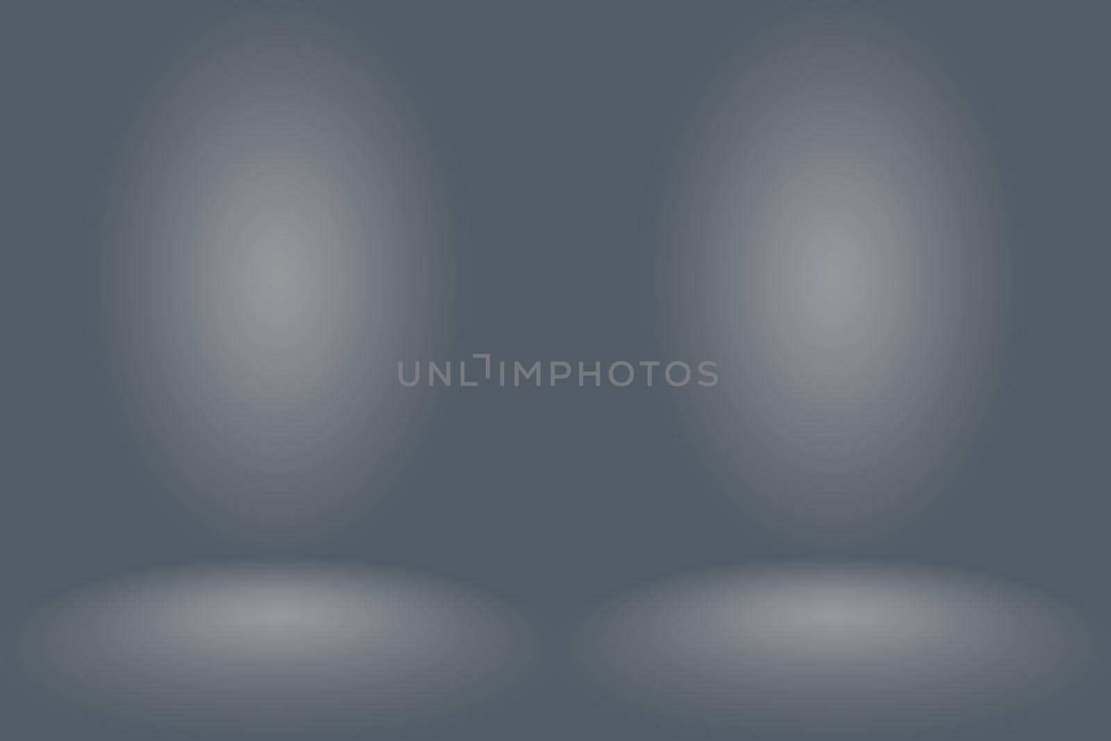 Abstract Empty Dark White Grey gradient with Black solid vignette lighting Studio wall and floor background well use as backdrop. Background empty white room with space for your text and picture by Benzoix