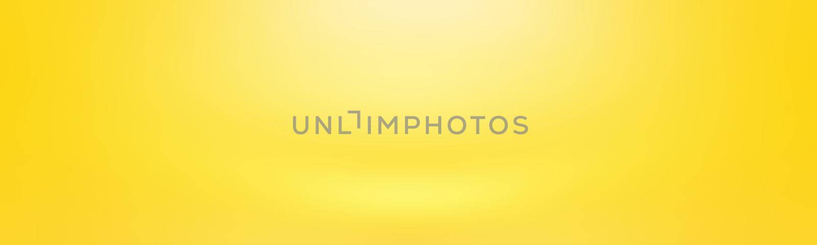 Abstract solid of shining yellow gradient studio wall room background