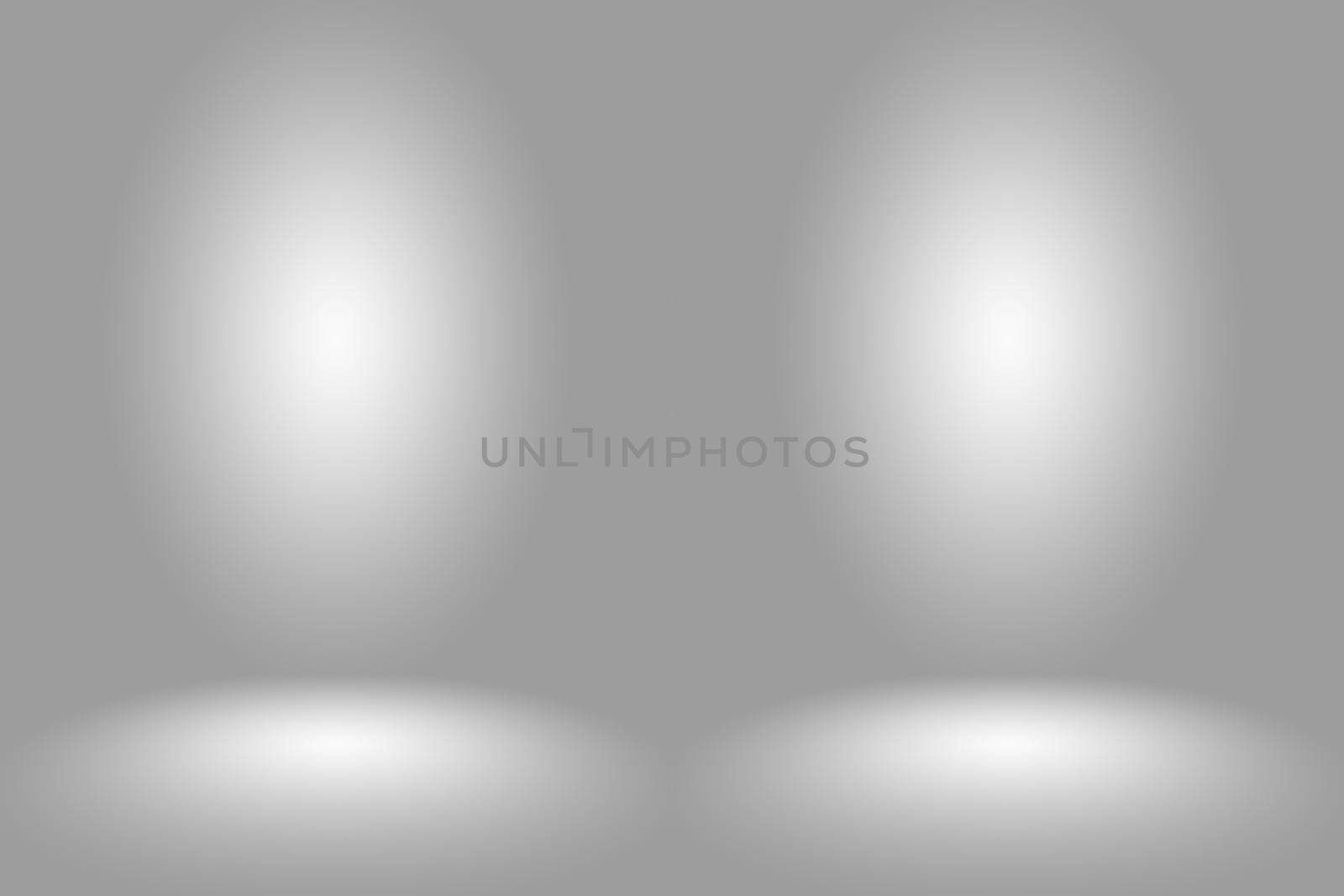 Abstract Empty Dark White Grey gradient with Black solid vignette lighting Studio wall and floor background well use as backdrop.