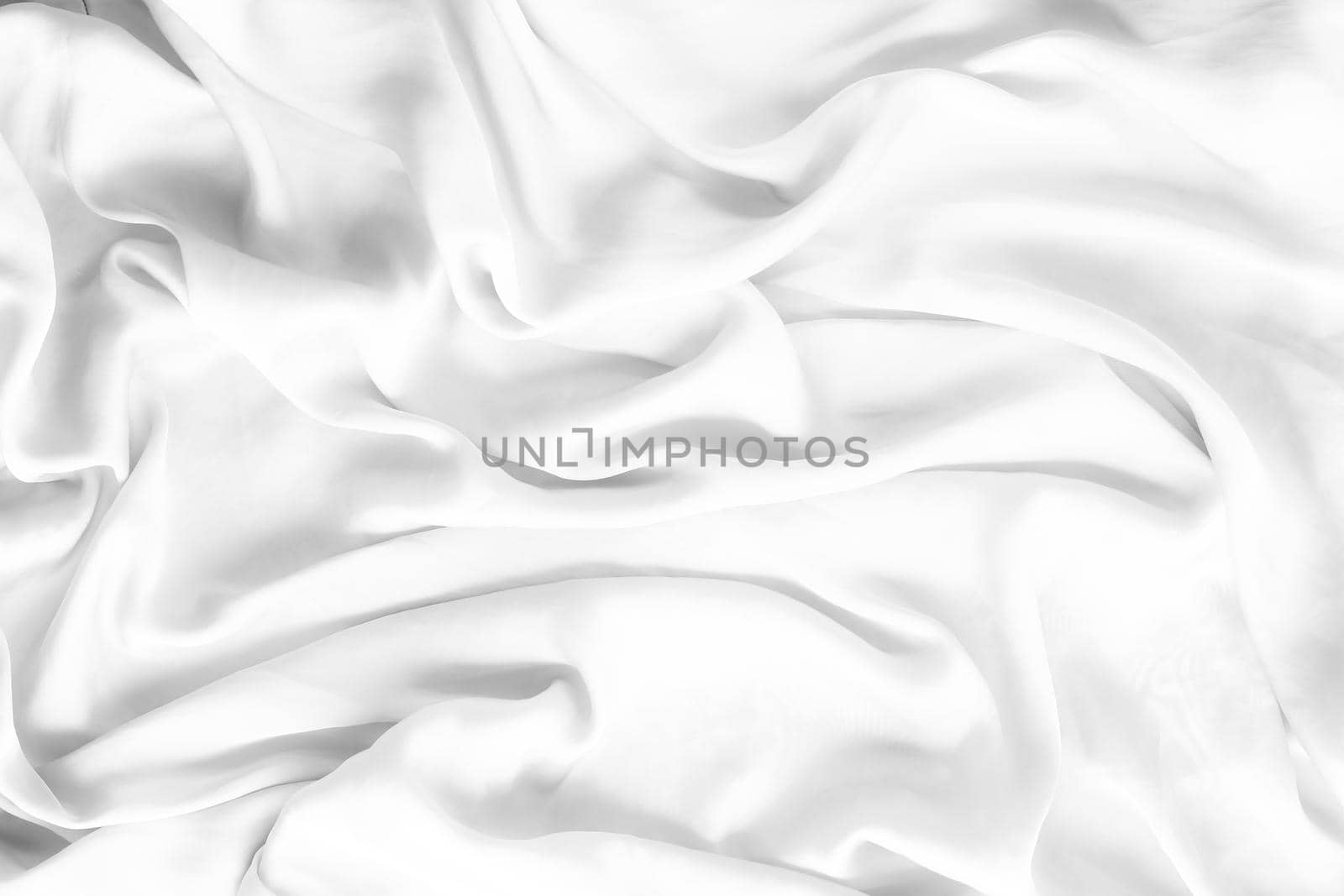 Fashion brand, elegant fabric and girly glamour concept - Luxury white soft silk flatlay background texture, holiday beauty abstract backdrop