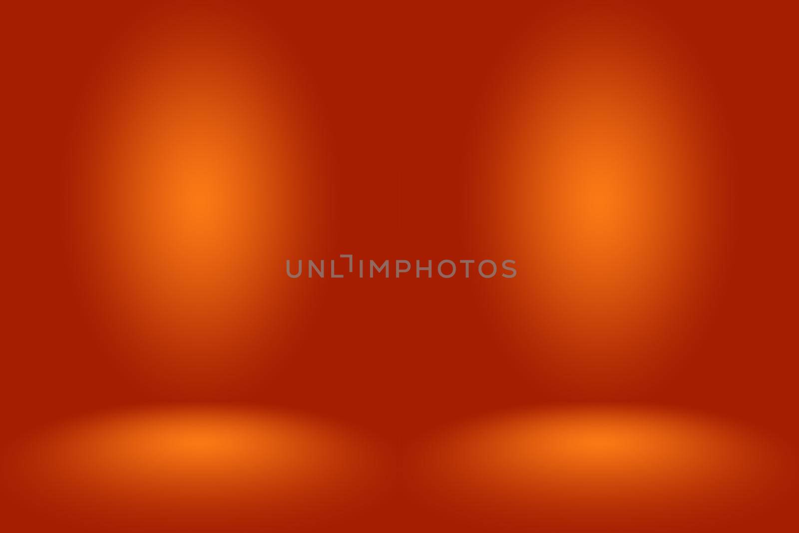 Abstract mockup smooth orange gradient studio room wall background. by Benzoix