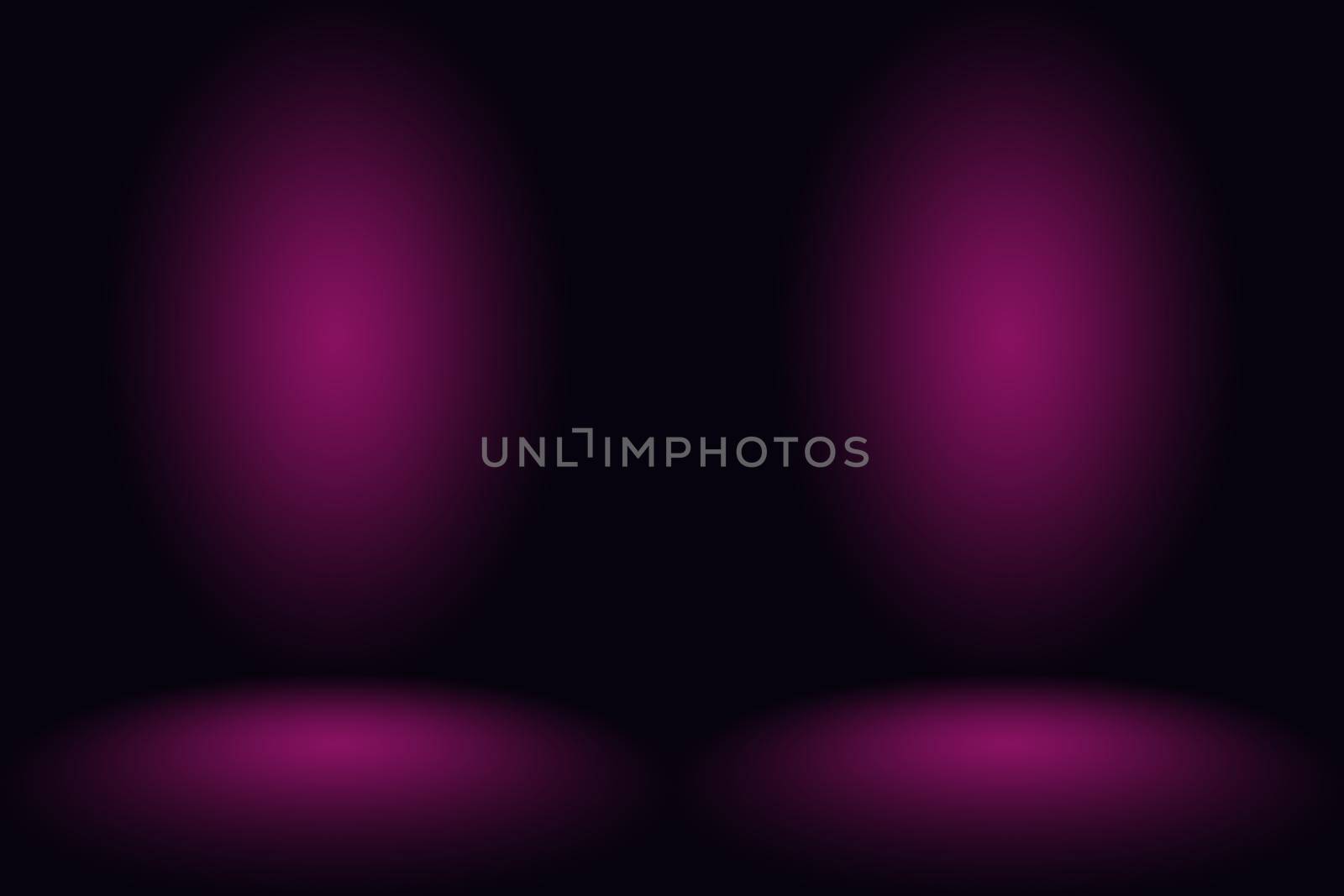 Studio Background Concept - Dark Gradient purple studio room background for product