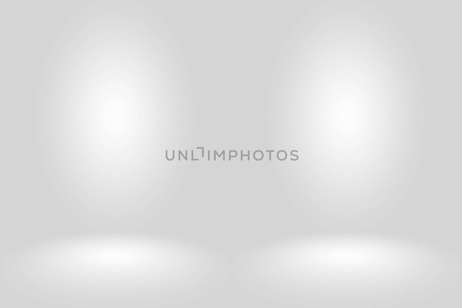 Abstract Empty Dark White Grey gradient with Black solid vignette lighting Studio wall and floor background well use as backdrop by Benzoix