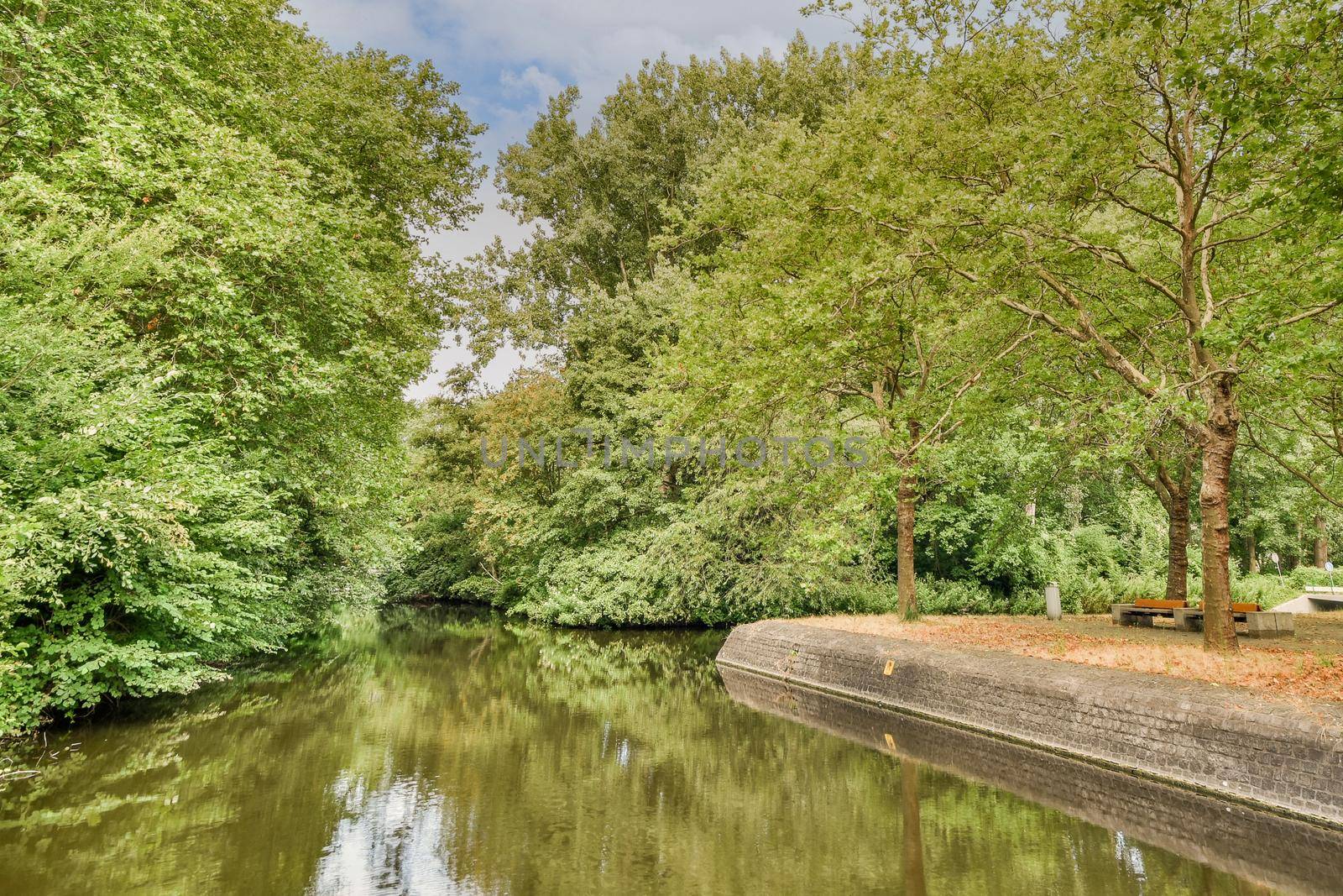 View of river near building with beauty