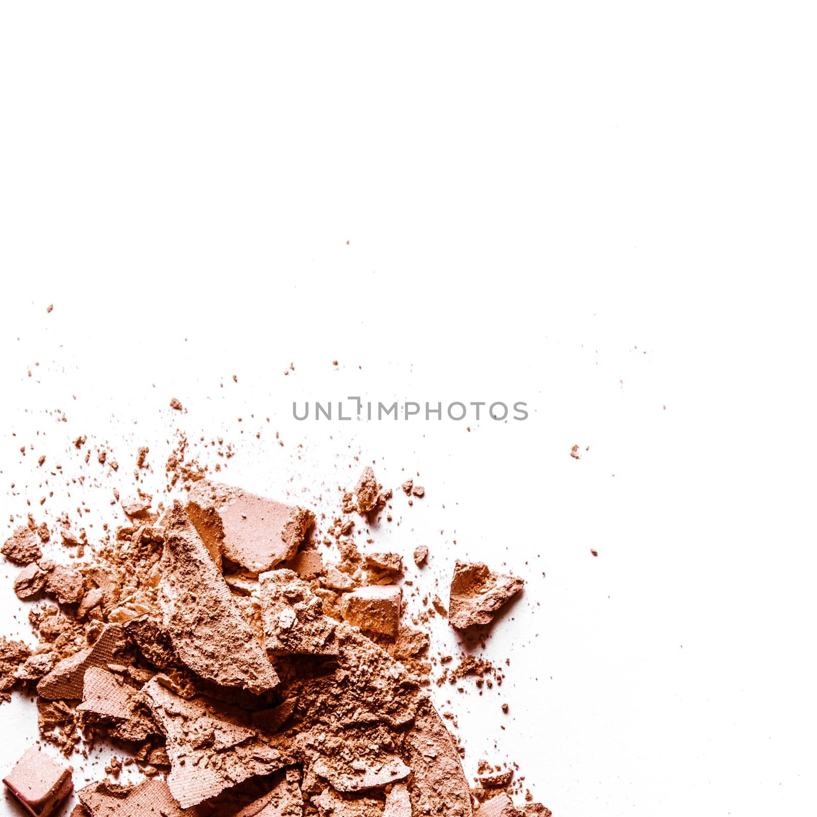 Crushed eyeshadows isolated on white background by Anneleven