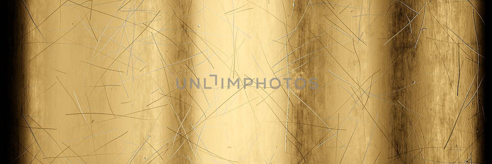 Gold textured metal sheet with heavy rust. 3d illustration