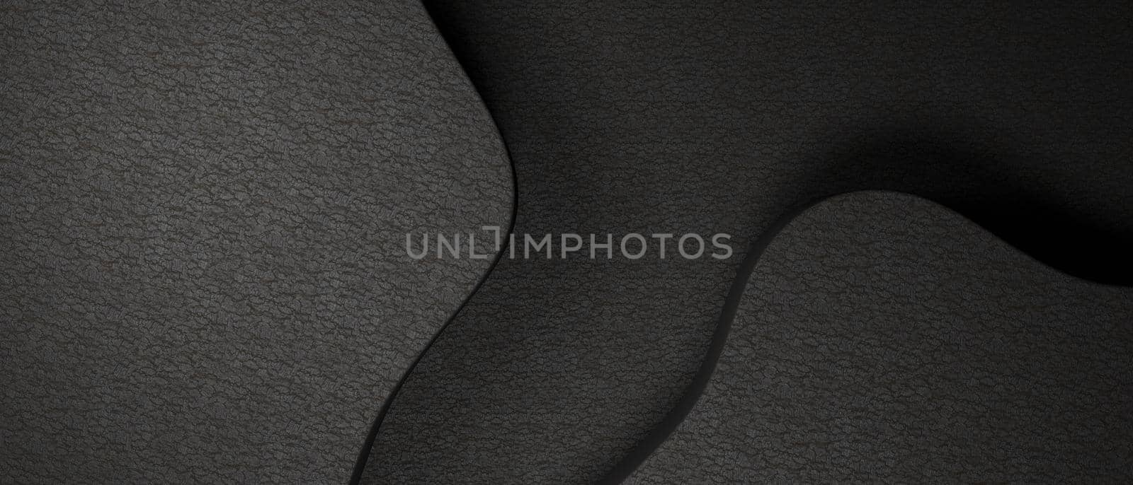 Abstract Dynamic Black Background rough texture. Usable for Background, Wallpaper, Banner, Poster, Brochure, Card, Web, Presentation. 3D Illustration Design Template.
